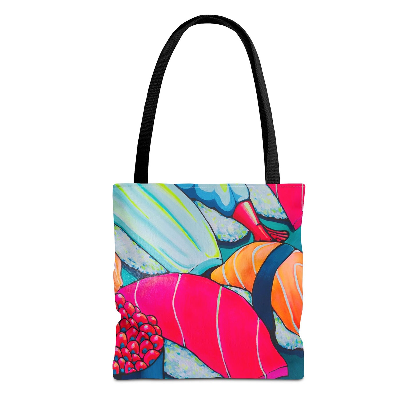 Premium Neon Sushi Tote Bag, Original Artist Design, Reusable Shopping Tote, Eco-Friendly
