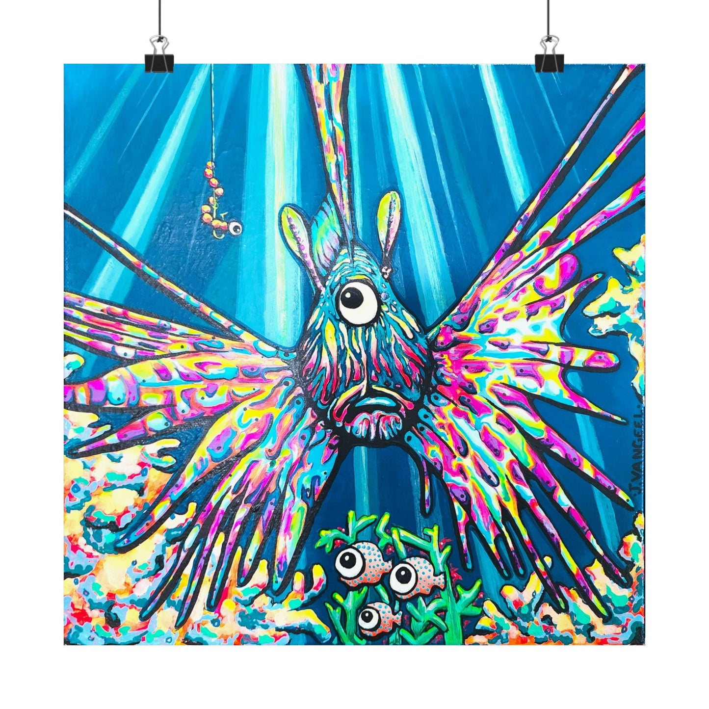 Cyclops Lionfish Giclée Art Poster
