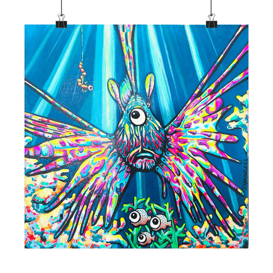 Cyclops Lionfish Giclée Art Poster