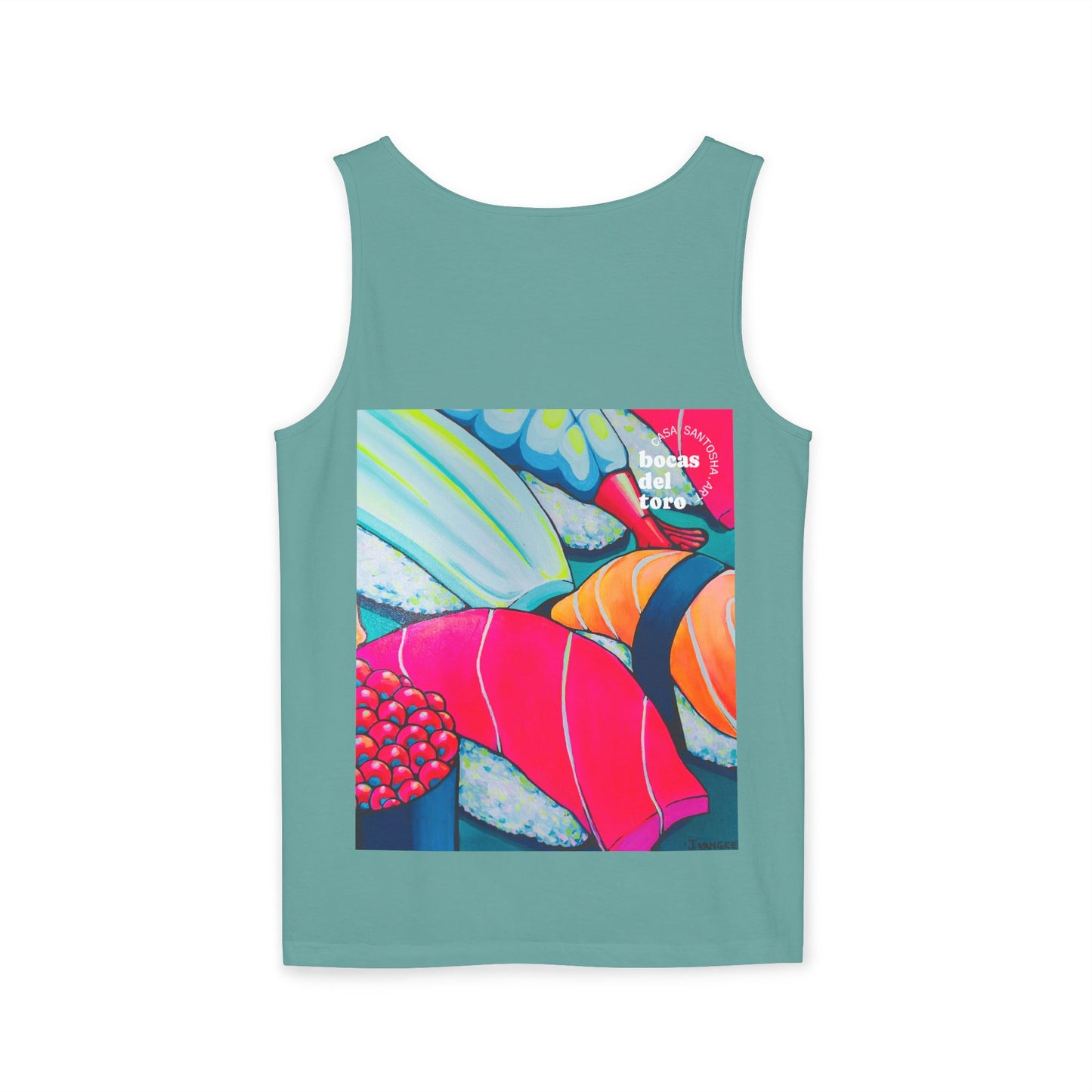 Unisex Neon Sushi Tank Top - Perfect for Summer Vibes