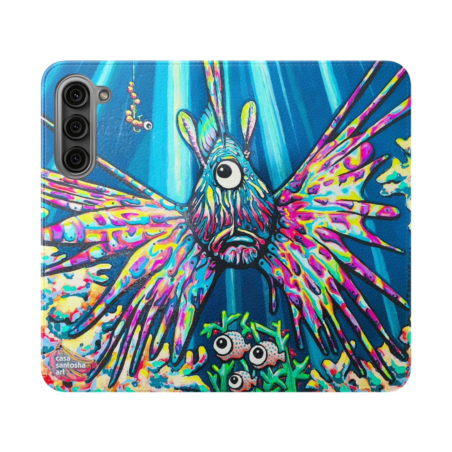Cyclops Lionfish Flip Phone Case – Wallet Cover with Card Slots