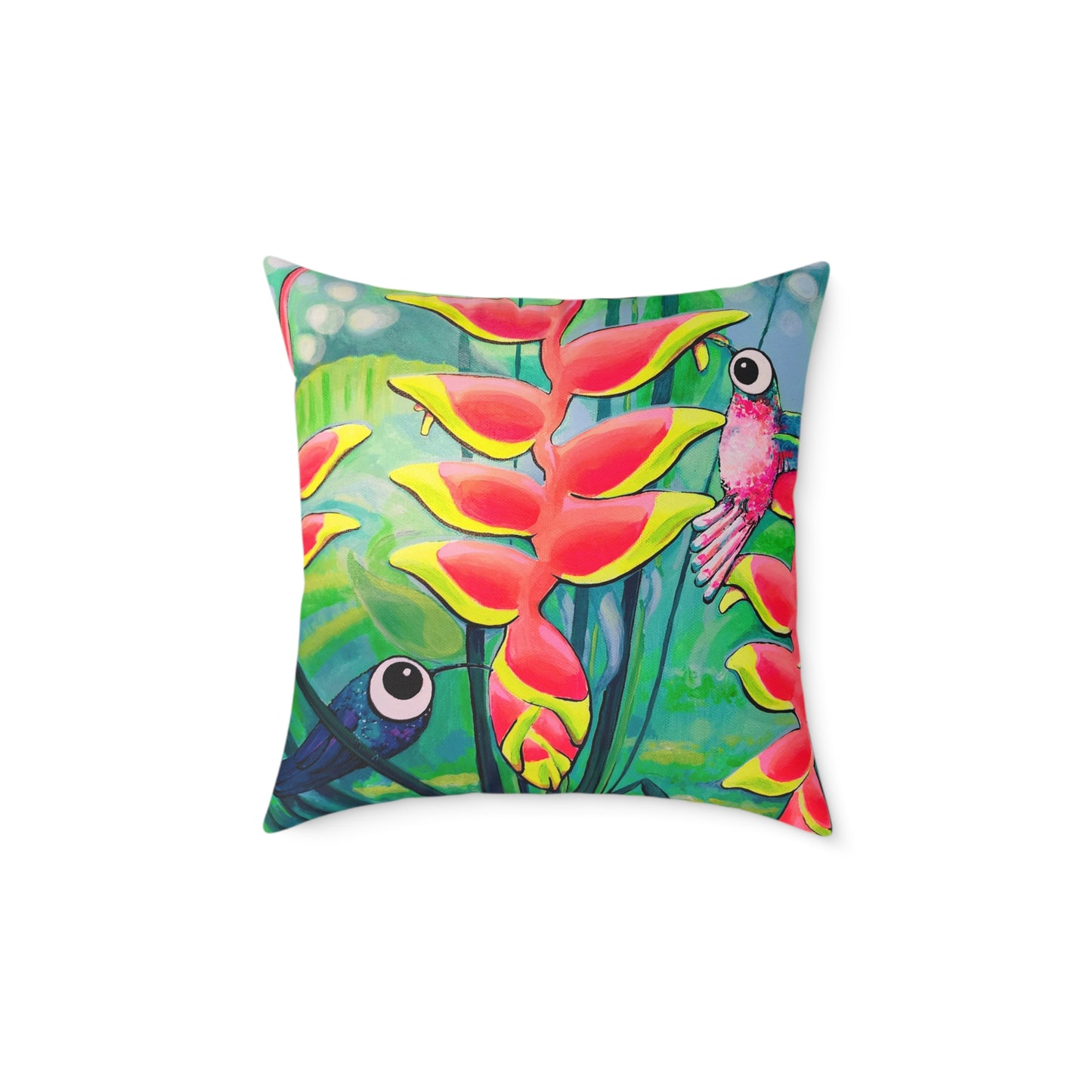 Cyclops Hummingbirds Art Canvas Decorative Pillow