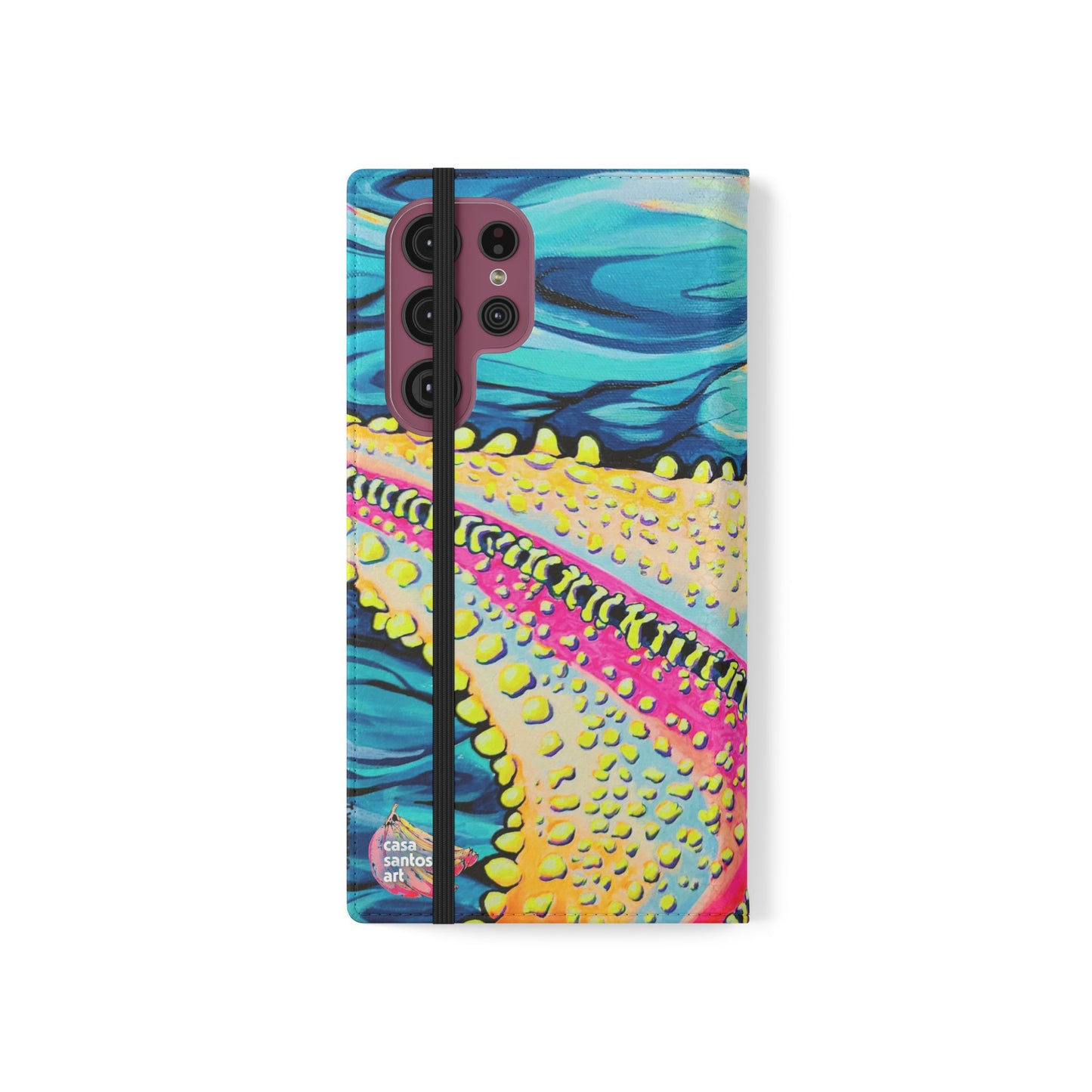 Starfish Beach Bocas Flip Phone Case – Wallet Cover with Card Slots