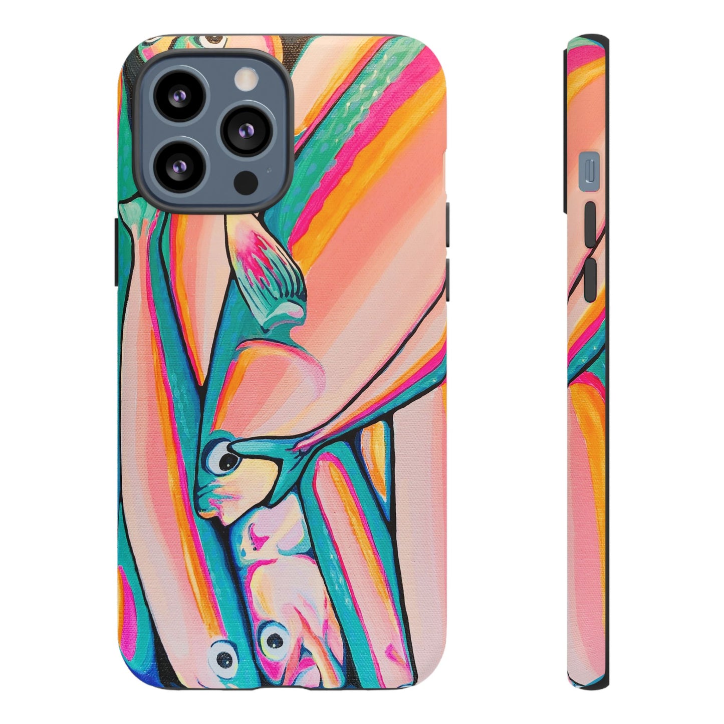 Neon Fish Tough Phone Case