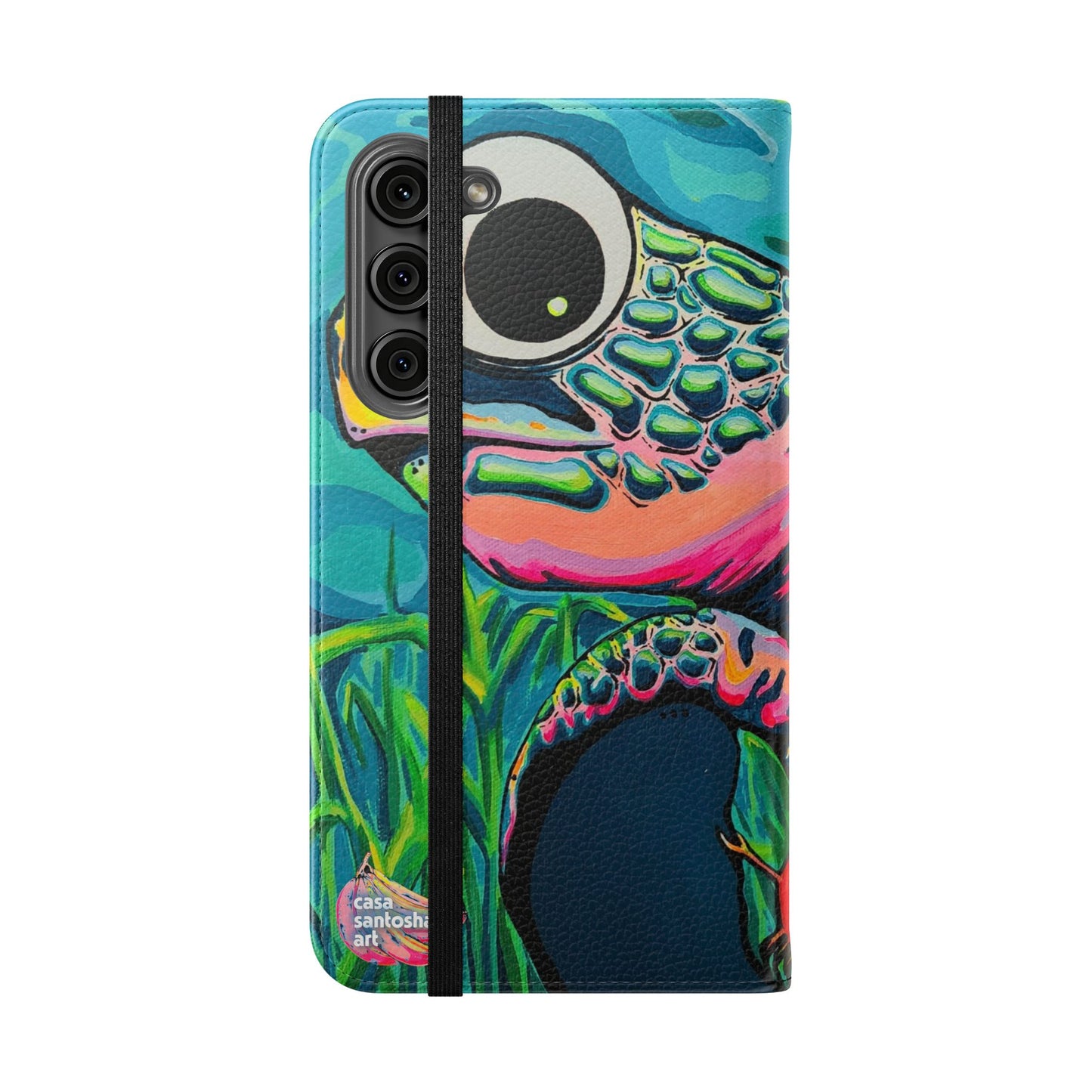 Cyclops Turtle Flip Phone Case – Wallet Cover with Card Slots
