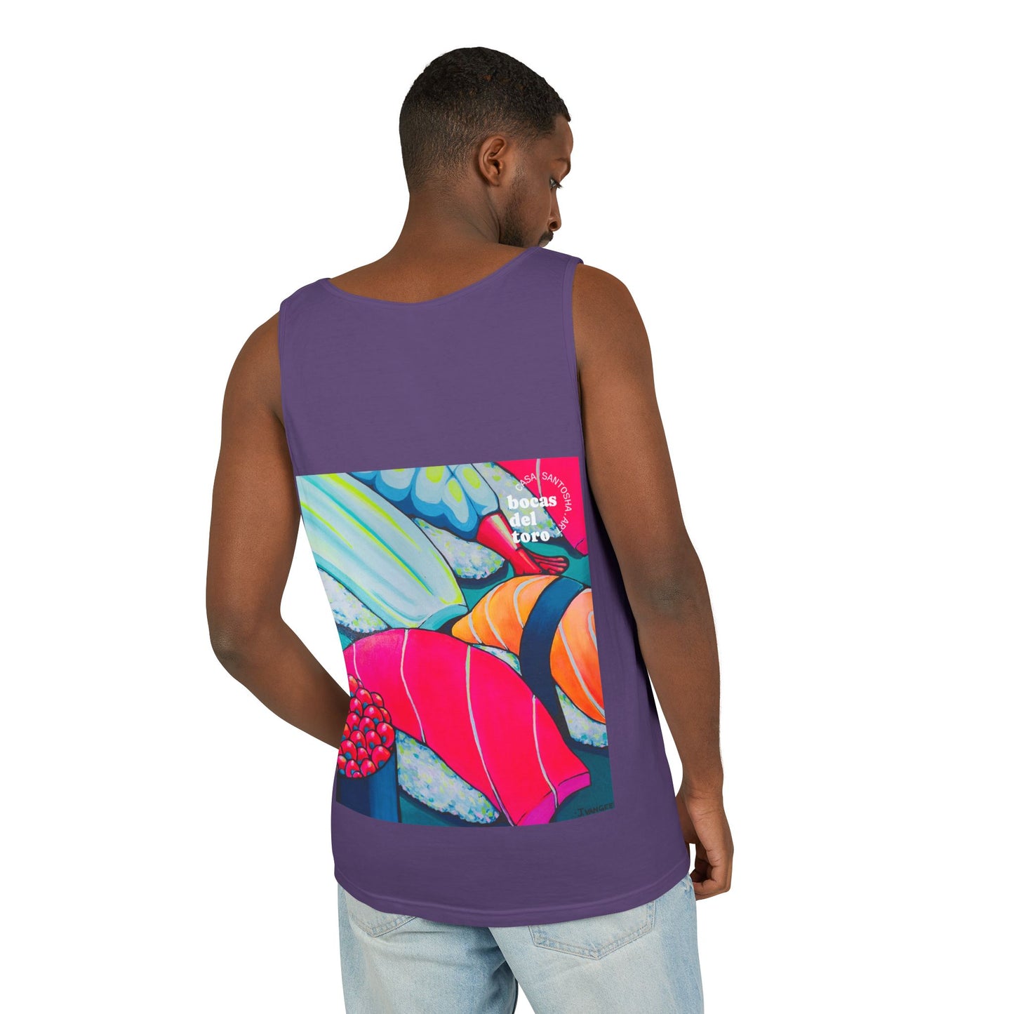 Unisex Neon Sushi Tank Top - Perfect for Summer Vibes