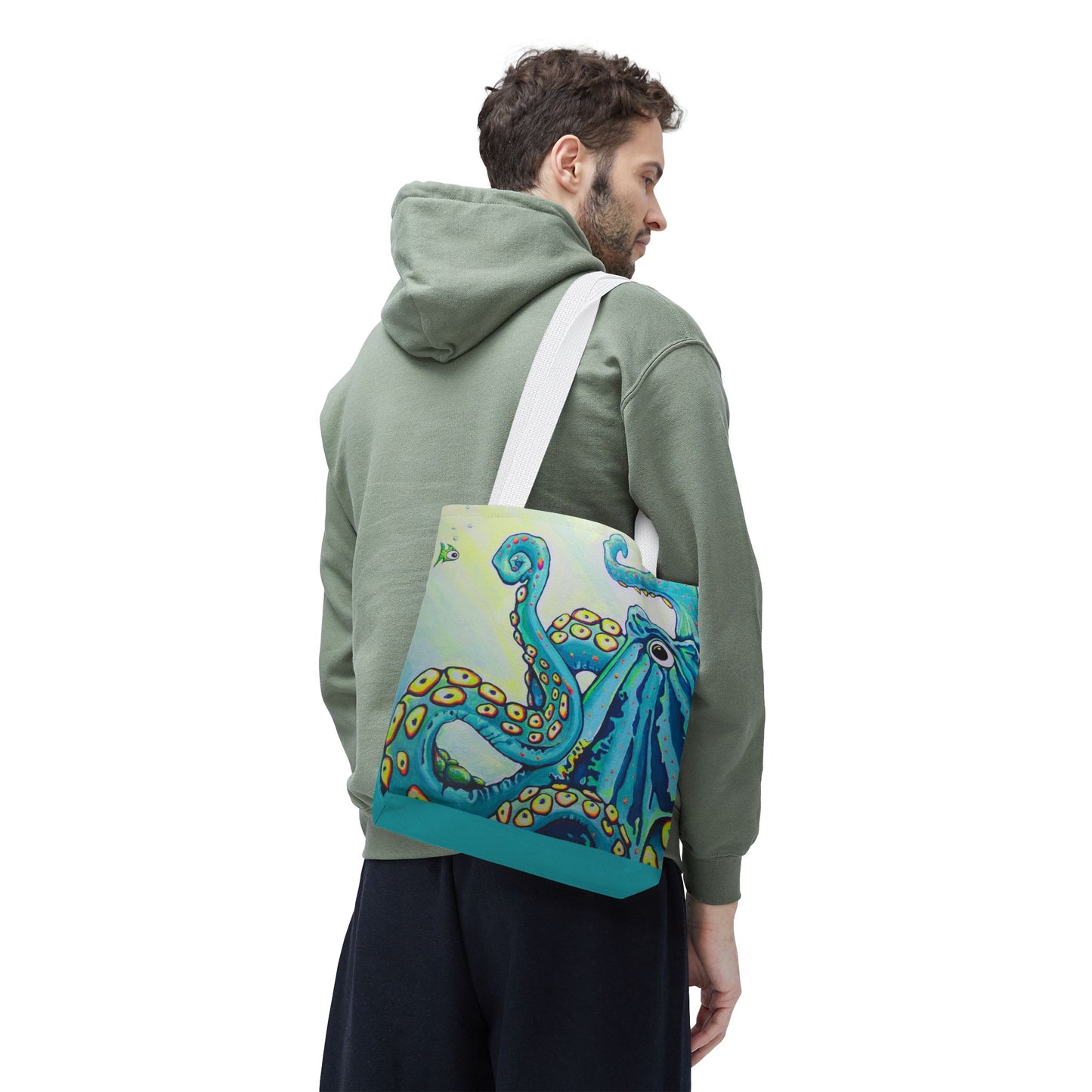Premium Cyclops Octopus Tote Bag, Original Artist Design, Reusable Shopping Tote,  Eco-Friendly