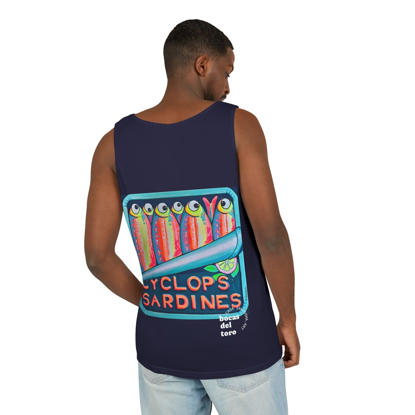 Unisex Neon Sardines Tank Top - Perfect for Summer Vibes
