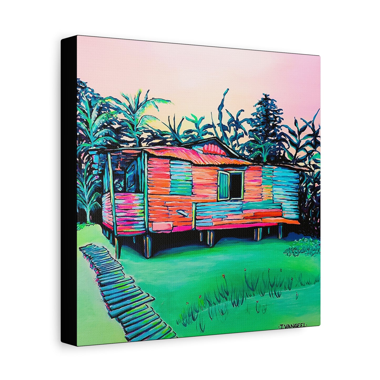 Luis Russell House Bocas Original Canvas Art Print, Gift, Unique Wall Decor