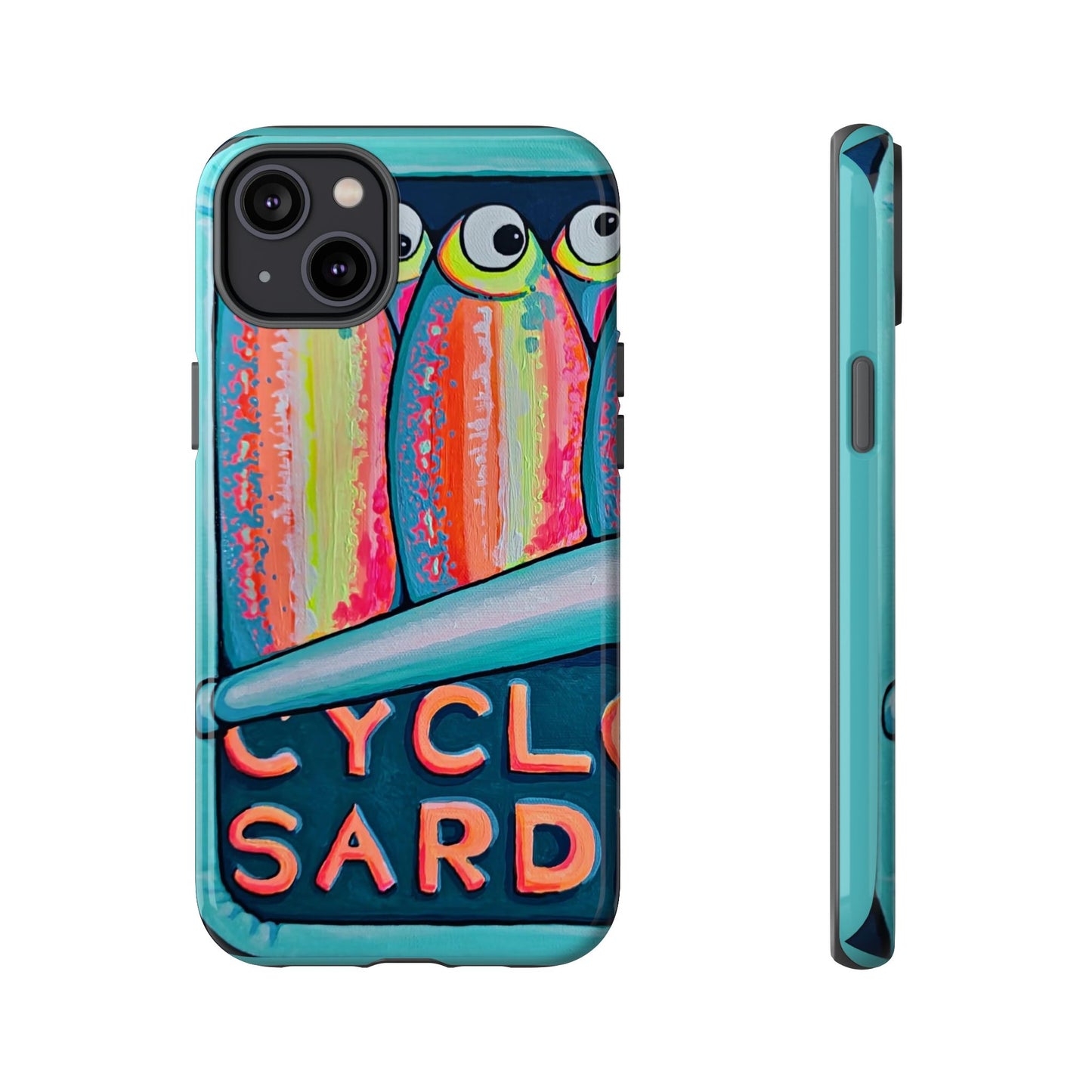 Neon Sardines Tough Phone Case