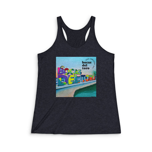 Women's Bocas Del Toro Sign Graphic Racerback Tank