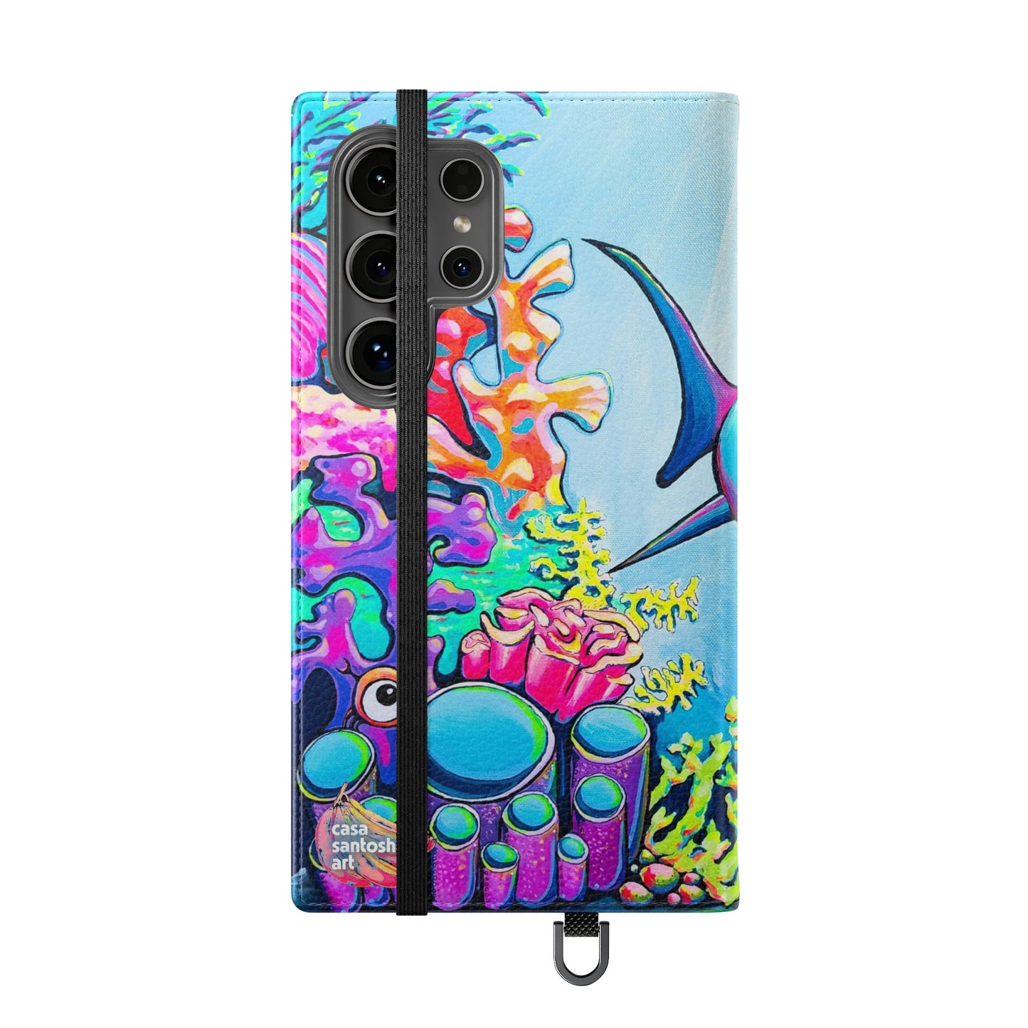 Cyclops Shark Flip Phone Case – Wallet Cover with Card Slots