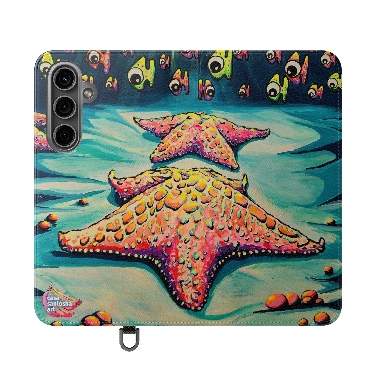 Cyclops Starfish Flip Phone Case – Wallet Cover with Card Slots