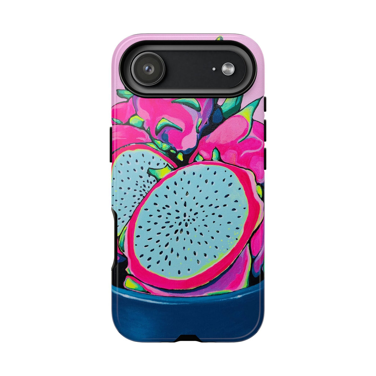 Coque de téléphone résistante Pitaya Rose Néon