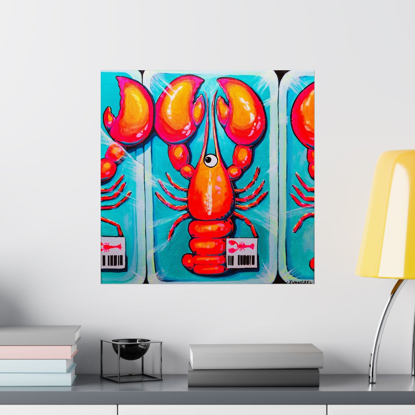 Neon Lobster Giclée Art Poster