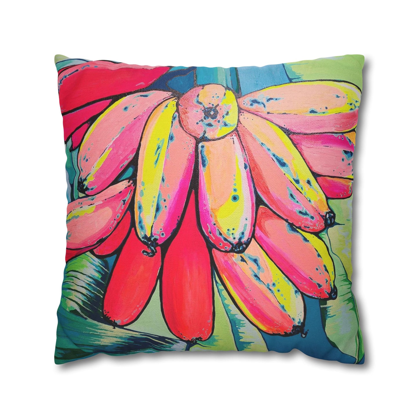 Neon Primitivo Bananas Pillowcase, Cover Only