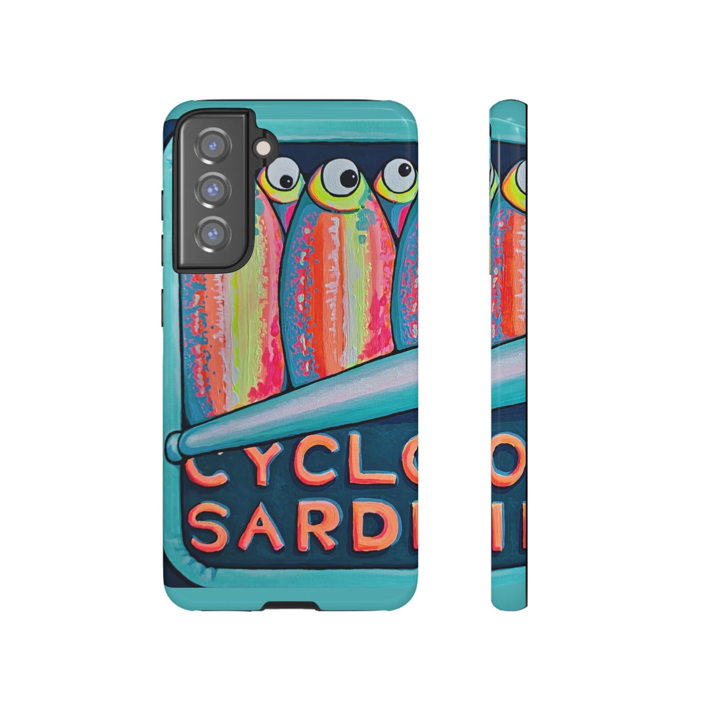 Neon Sardines Tough Phone Case