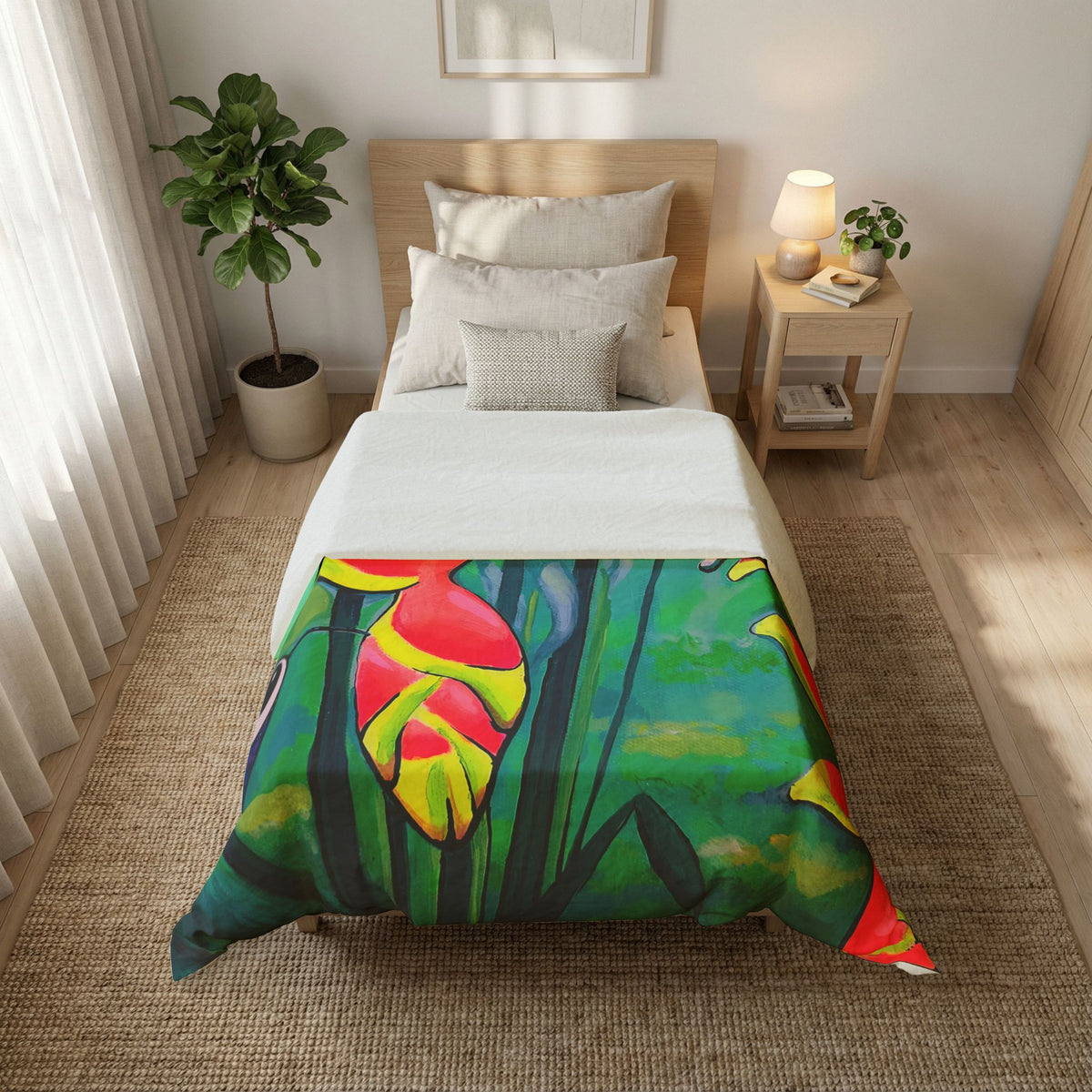 Cyclops Hummingbirds Duvet Cover