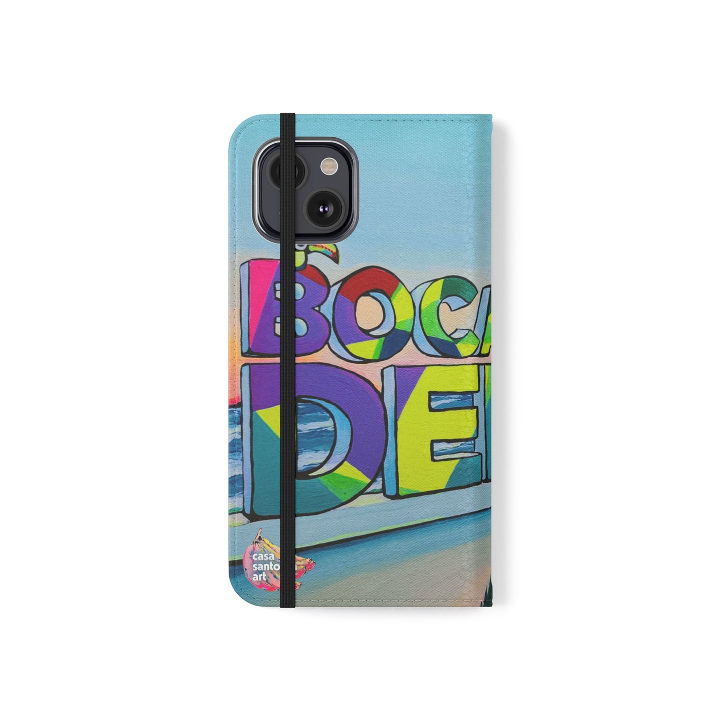 Bocas Del Toro Sign Flip Phone Case – Wallet Cover with Card Slots