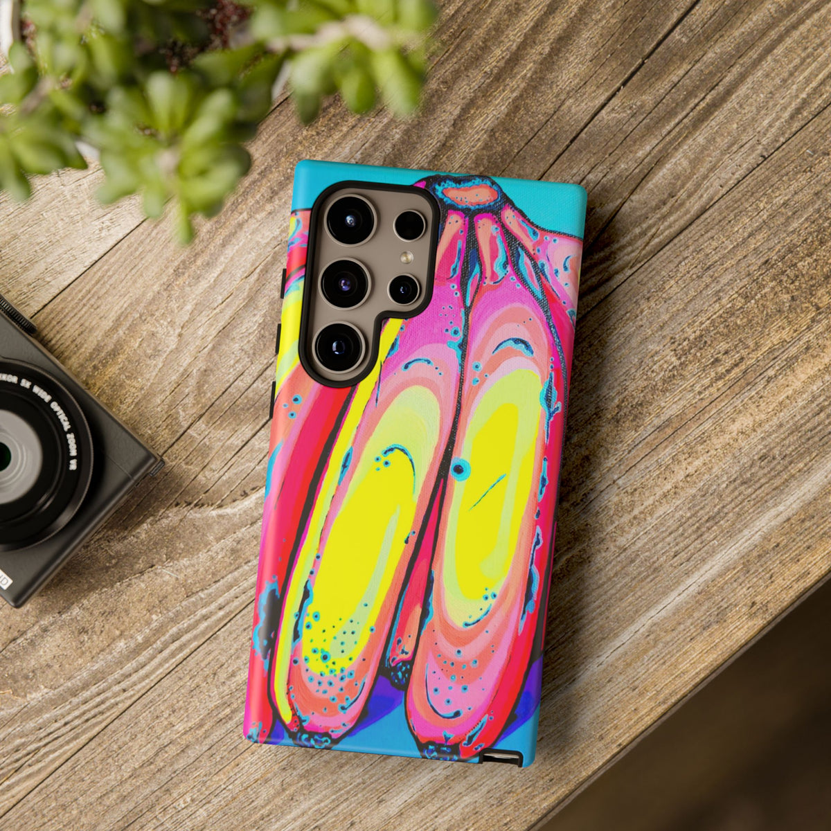 Neon Fat Bananas Tough Phone Case