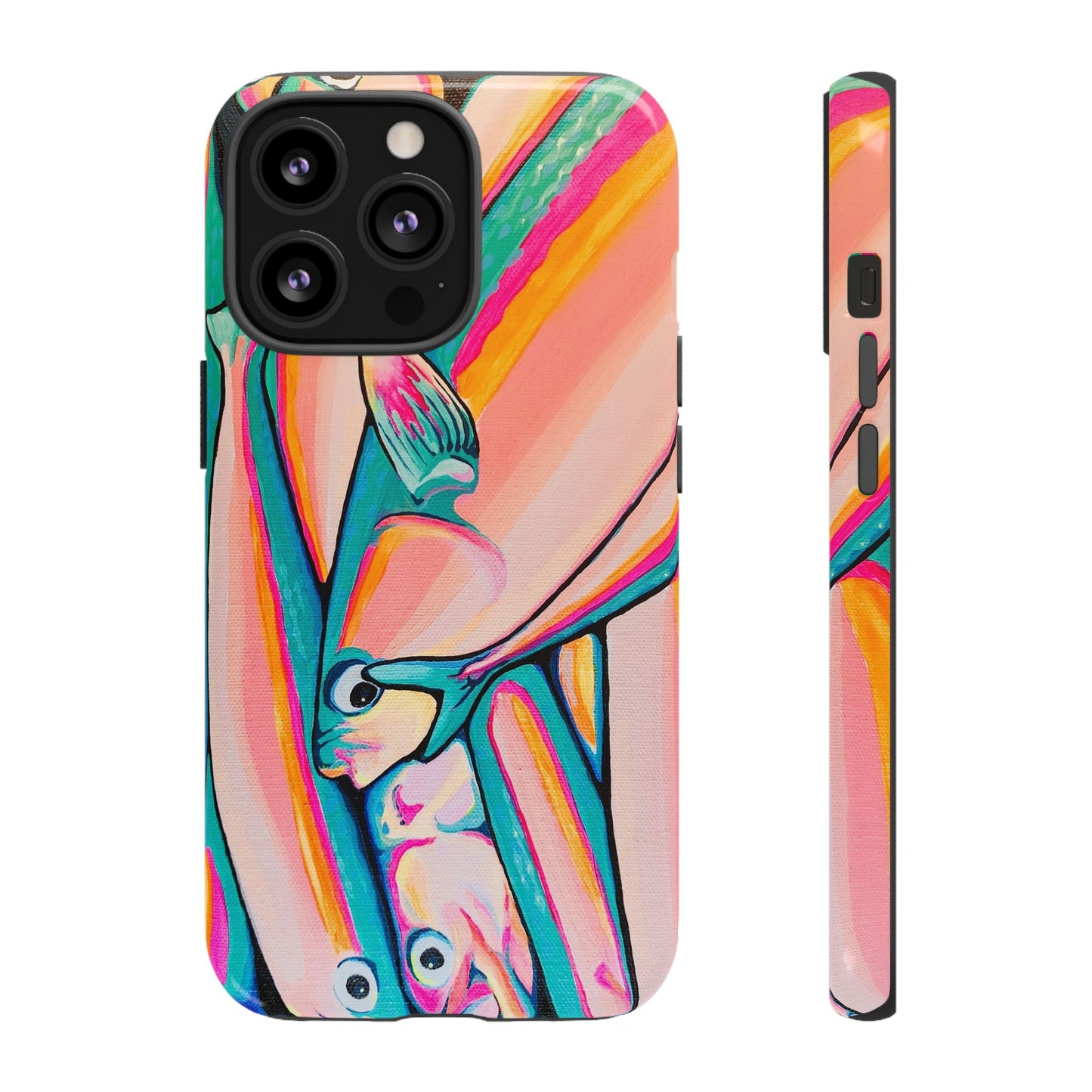 Neon Fish Tough Phone Case