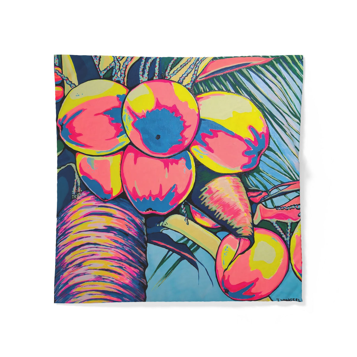 Neon Coconuts Duvet Cover