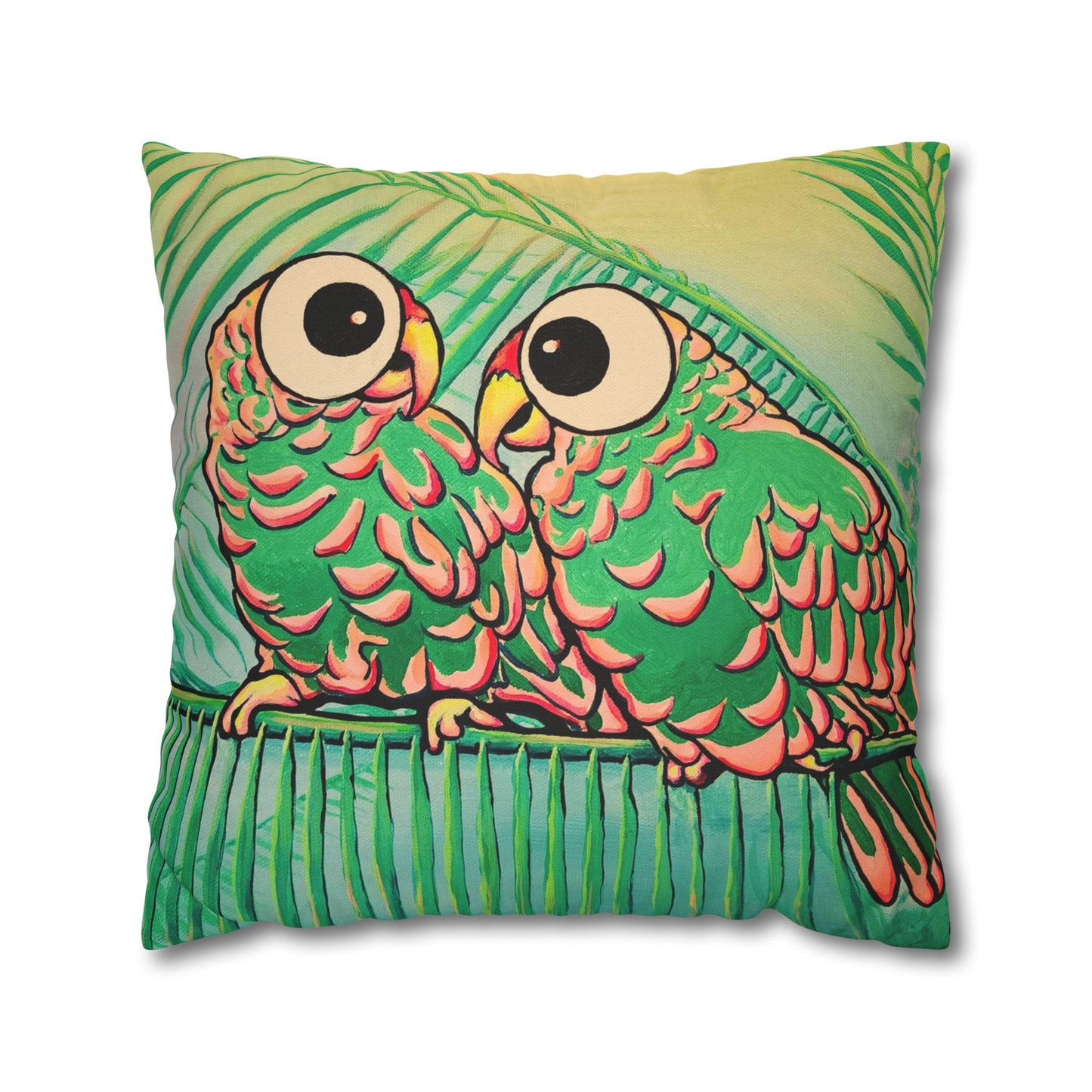Chatty Cyclops Parrots Pillowcase for Throw Pillow, Cover Only