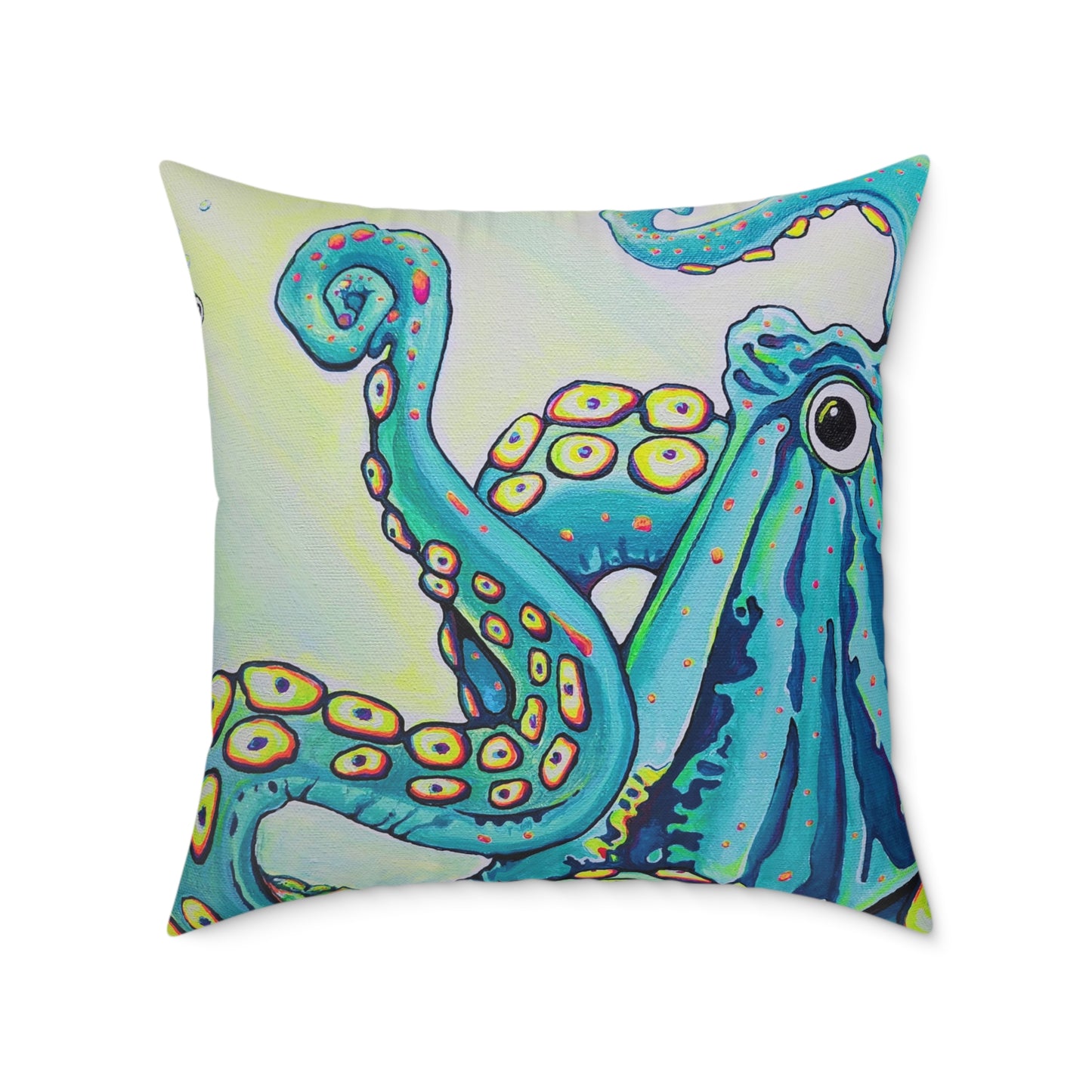Cyclops Octopus Art Canvas Decorative Pillow