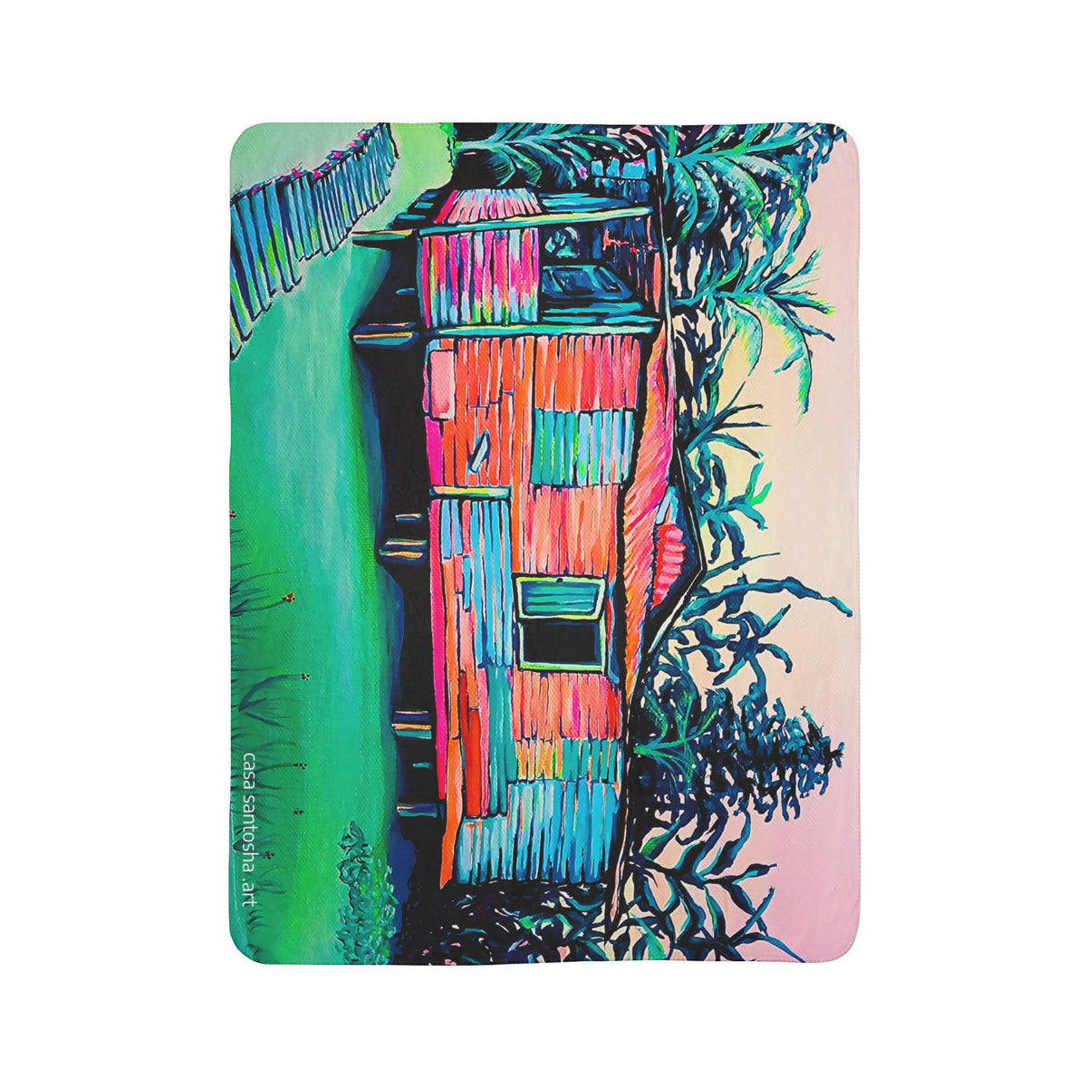 Luis Russell House Bocas Fleece Sherpa Blanket