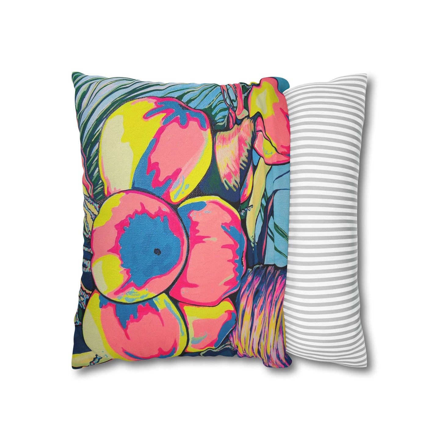 Neon Coconuts Pillowcase, Cover Only