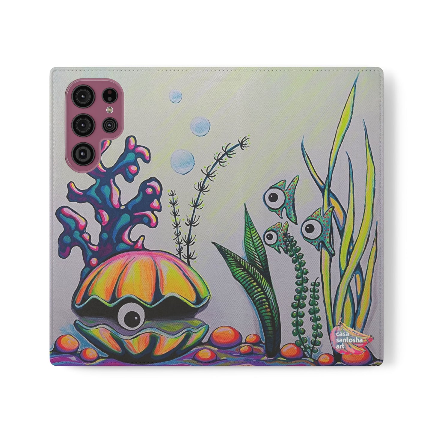 Cyclops Clam Flip Phone Case – Wallet Cover with Card Slots