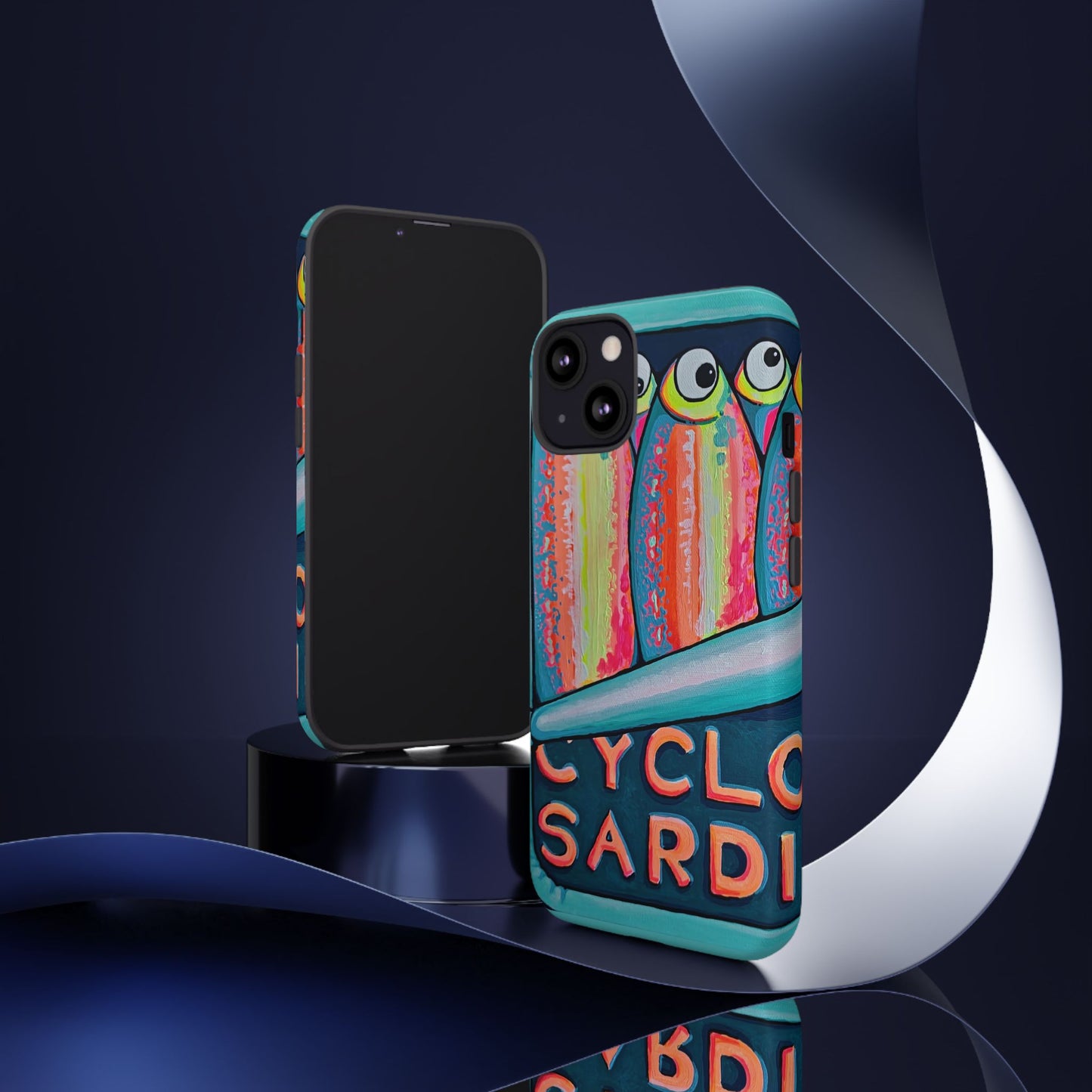 Neon Sardines Tough Phone Case