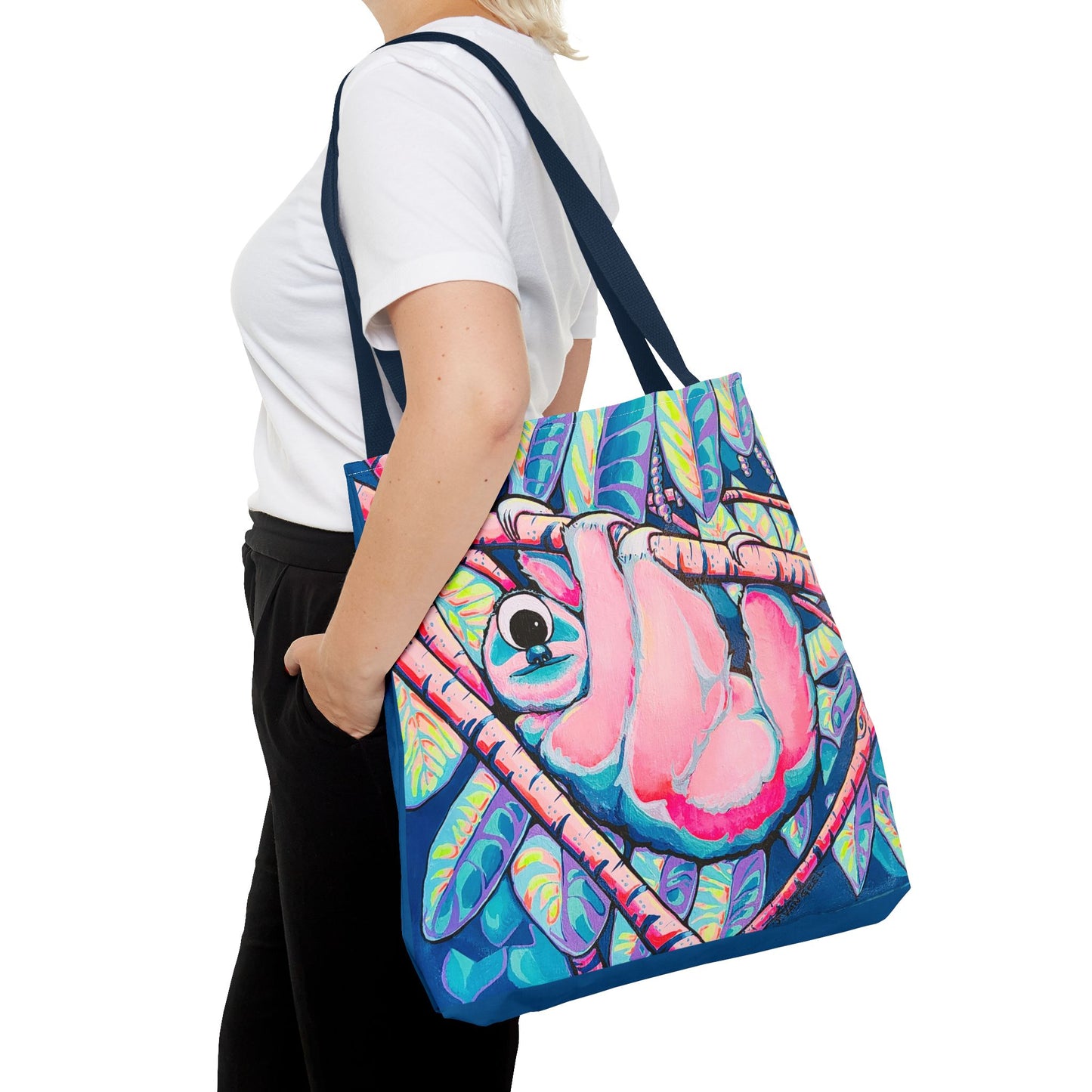Premium Cyclops Sloth Tote Bag, Original Artist Design, Reusable Shopping Tote, Eco-Friendly