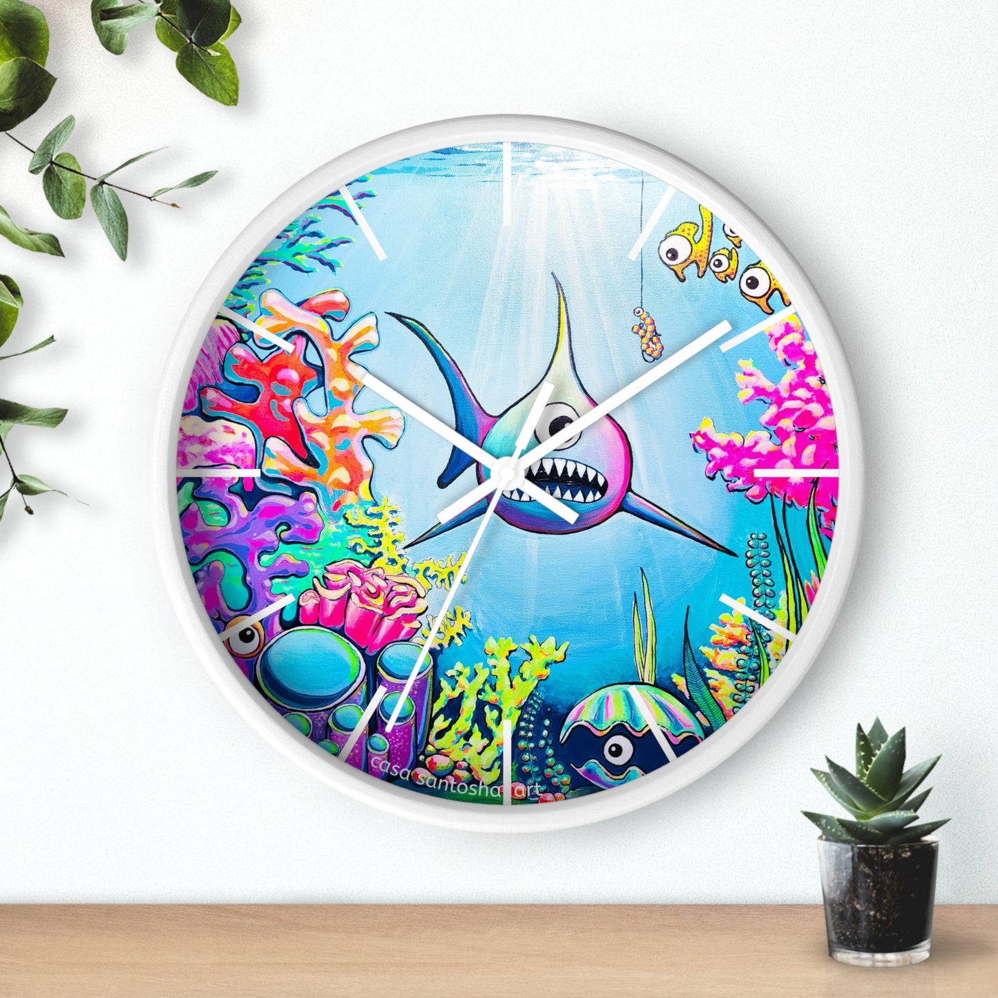Cyclops Shark Pop Art Wall Clock