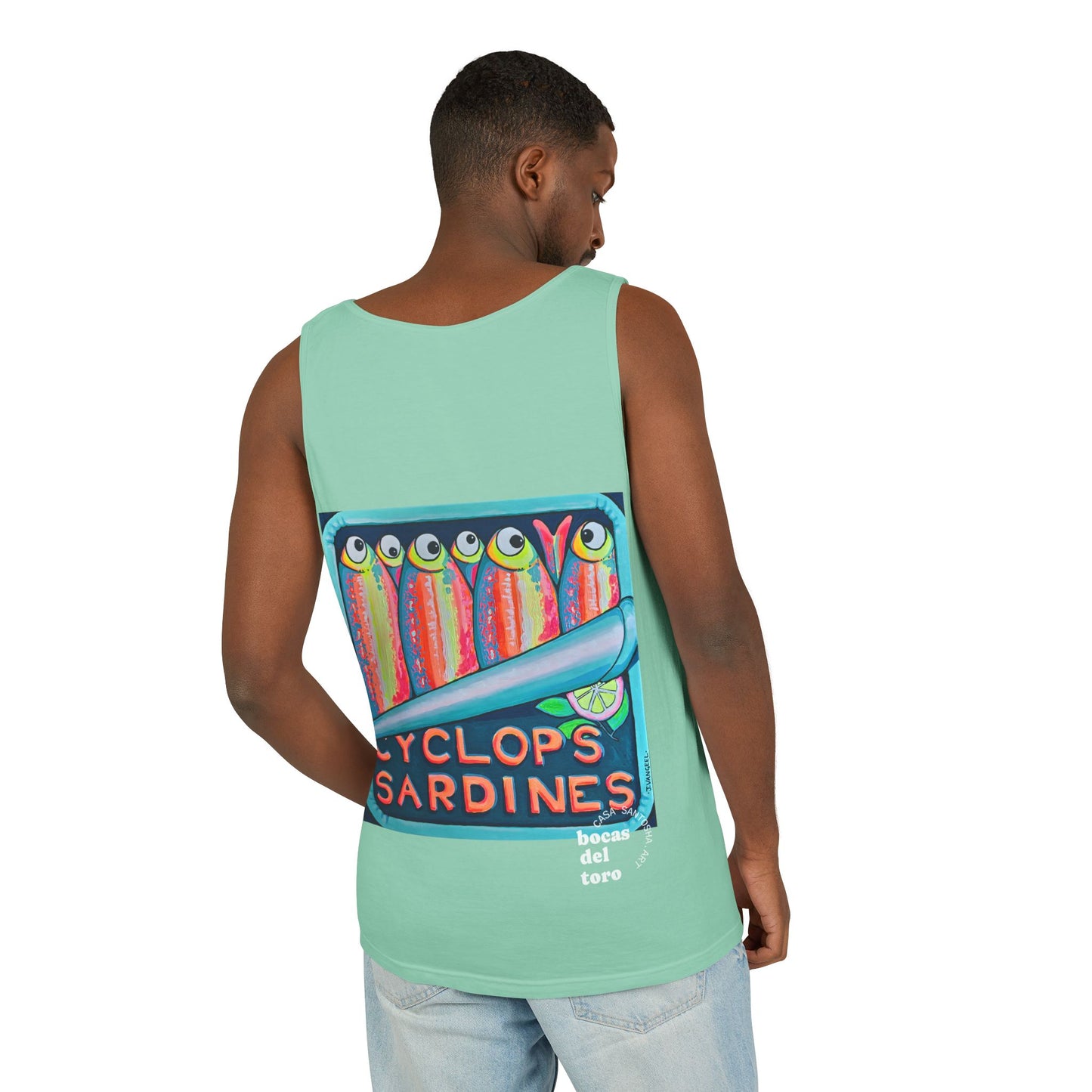 Unisex Neon Sardines Tank Top - Perfect for Summer Vibes