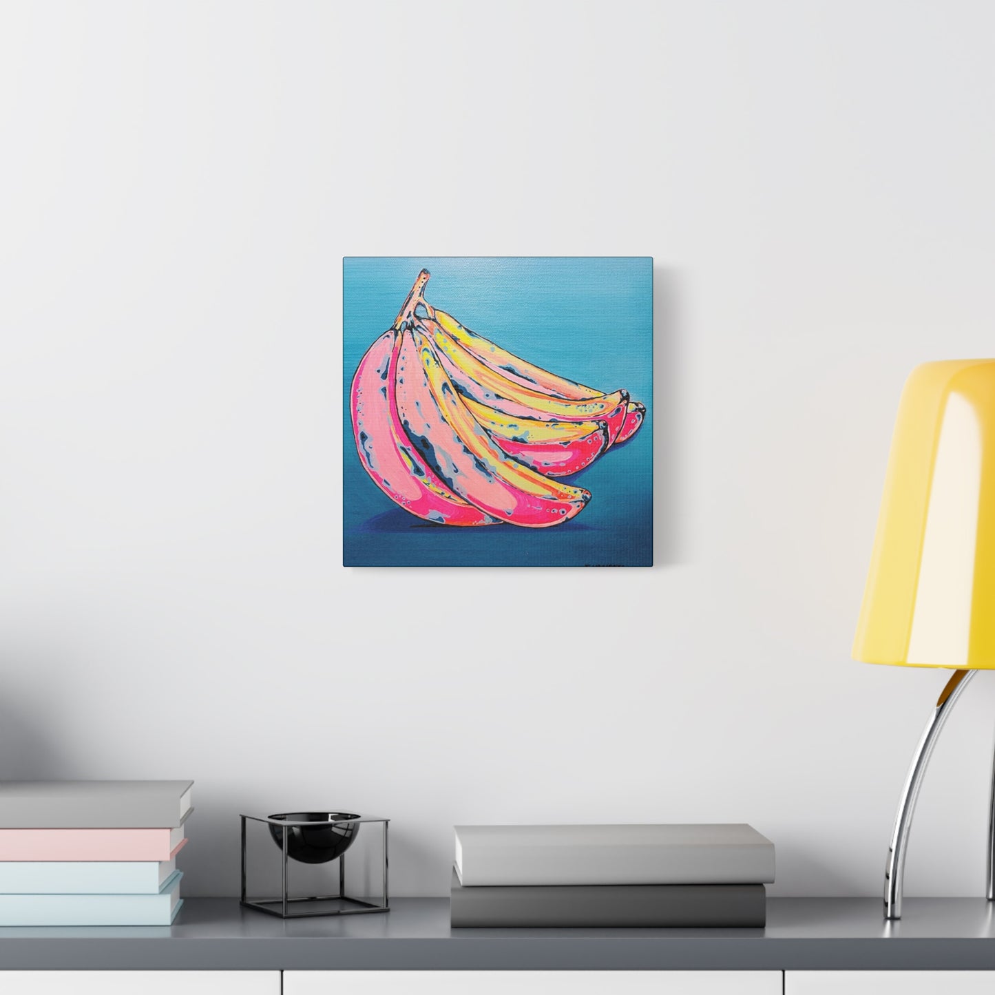 Neon Bananas Canvas Wall Art