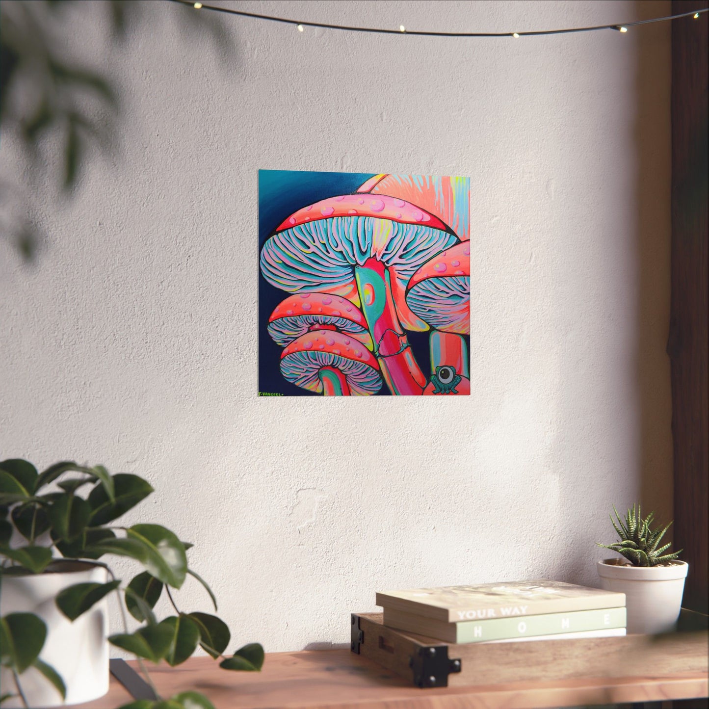 Trippy Mushrooms Giclée Art Poster