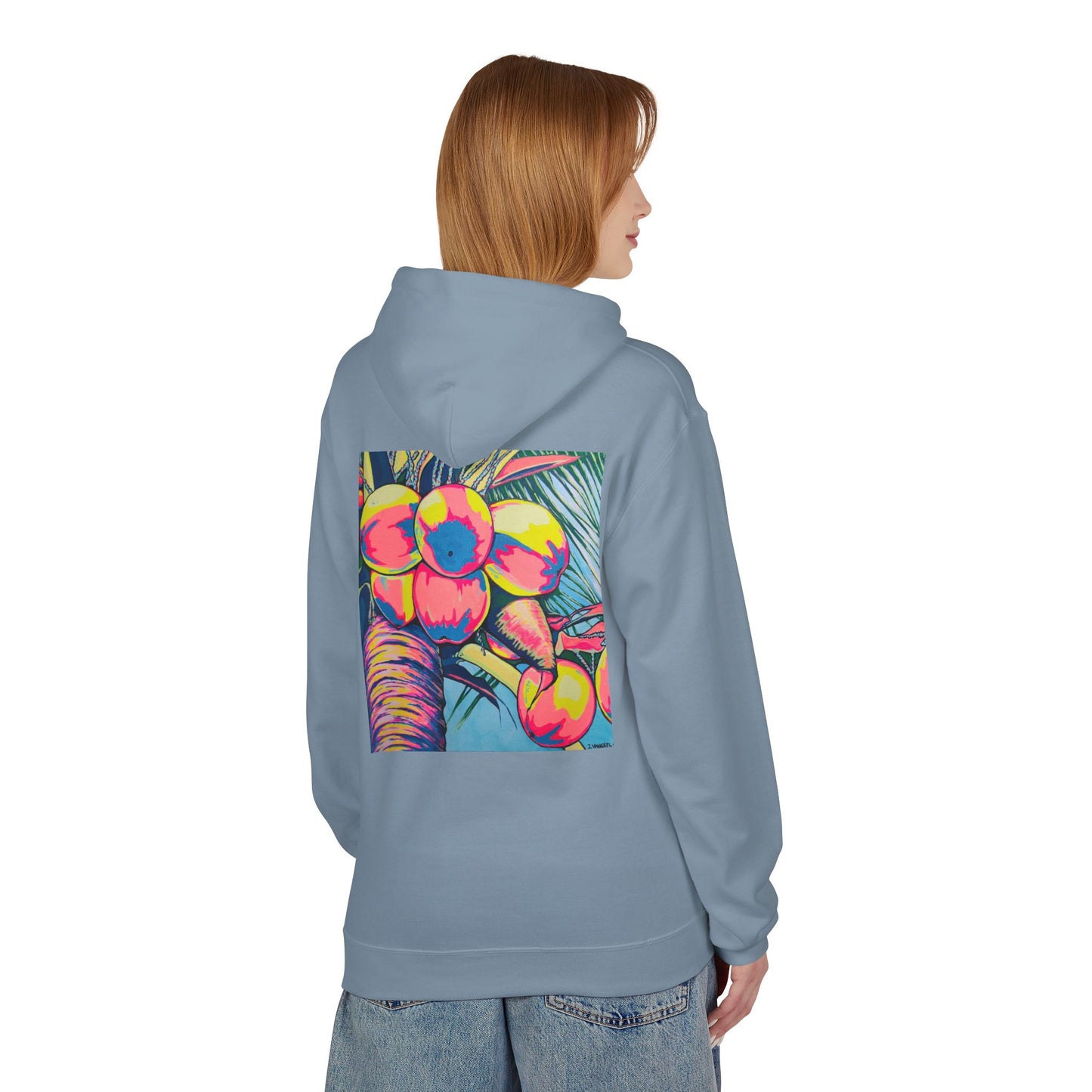Unisex Neon Coconuts Soft Hoodie