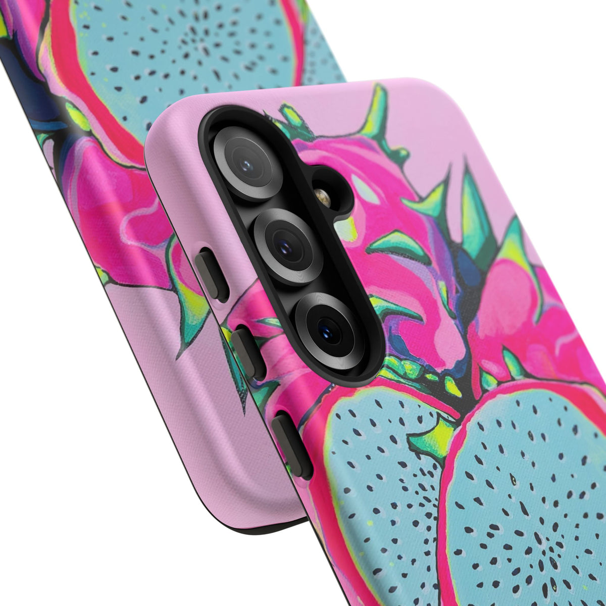 Coque de téléphone résistante Pitaya Rose Néon