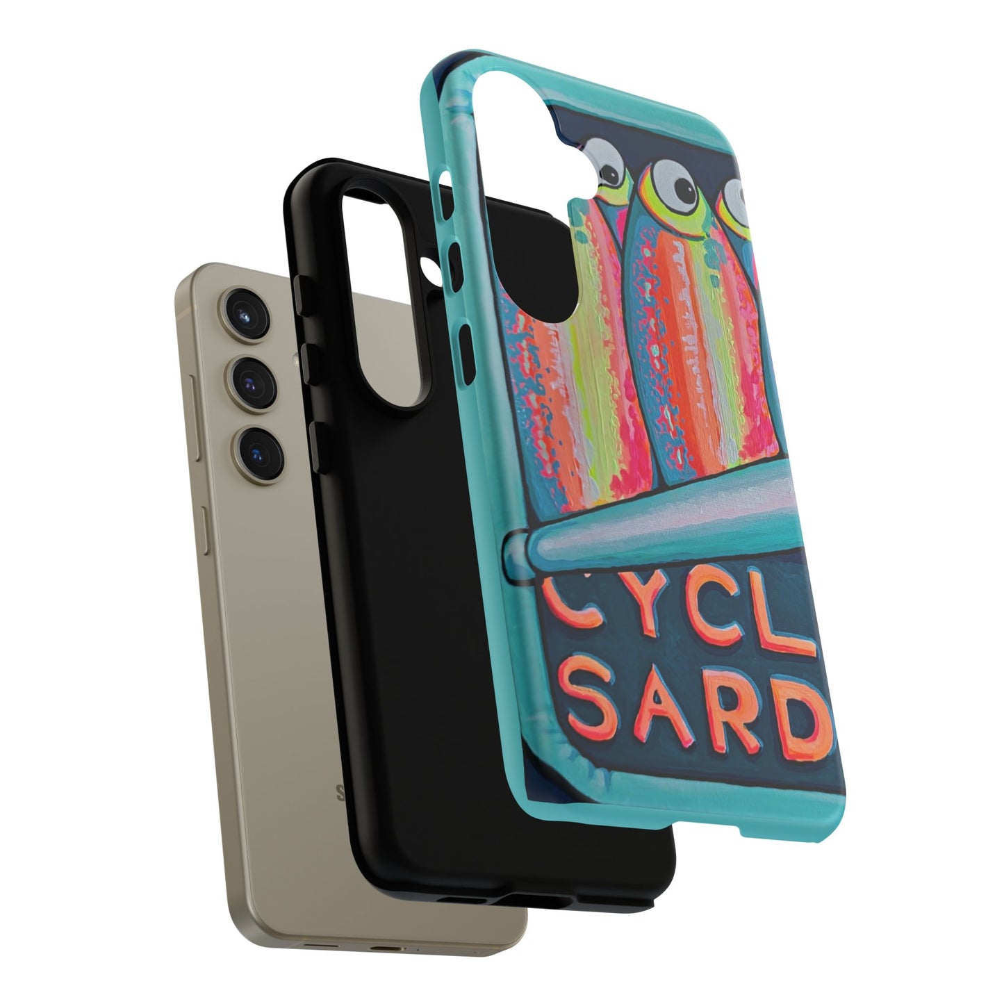 Neon Sardines Tough Phone Case
