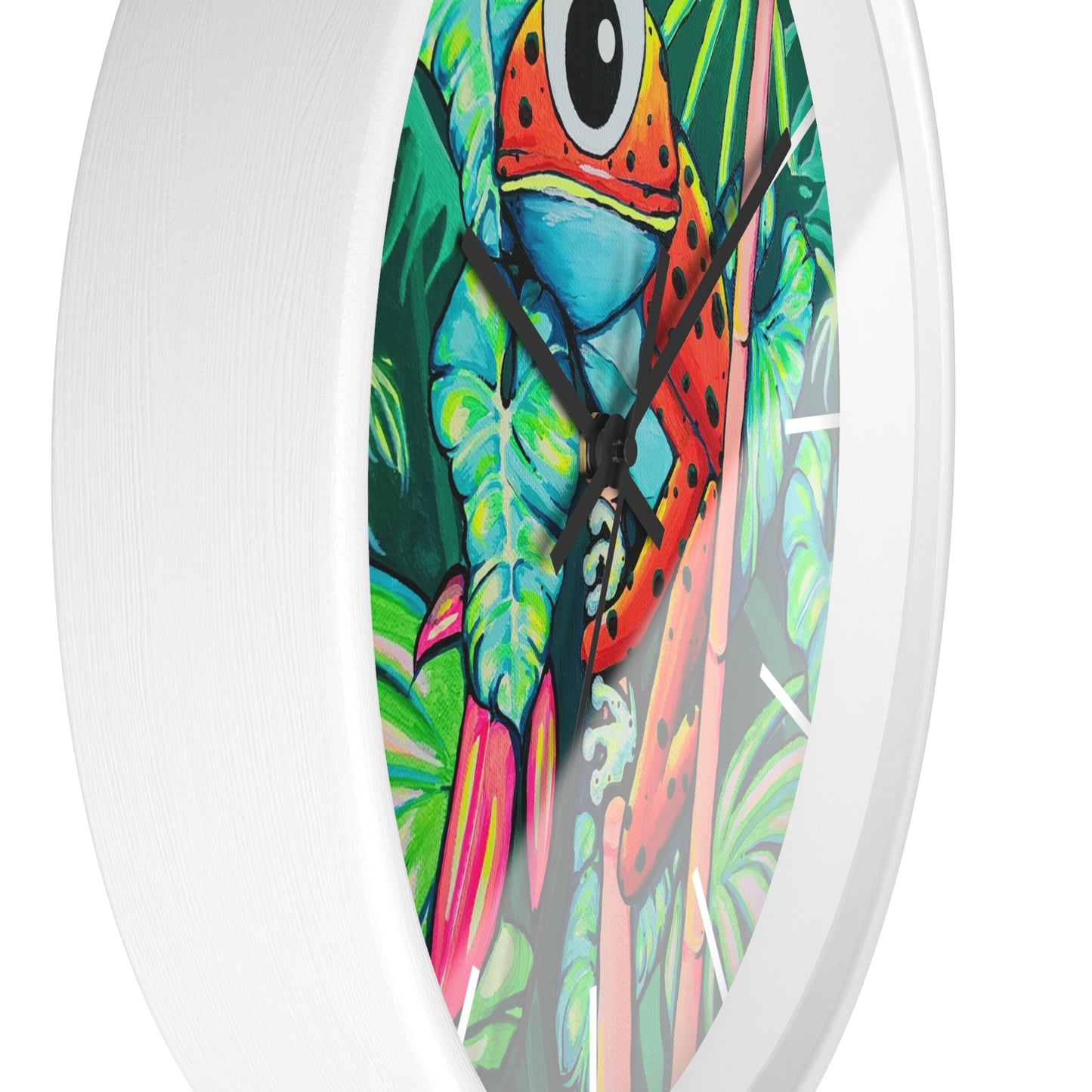 Cyclops Red Frog Pop Art Wall Clock
