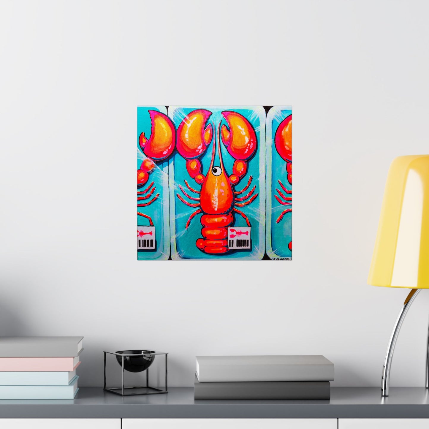 Neon Lobster Giclée Art Poster
