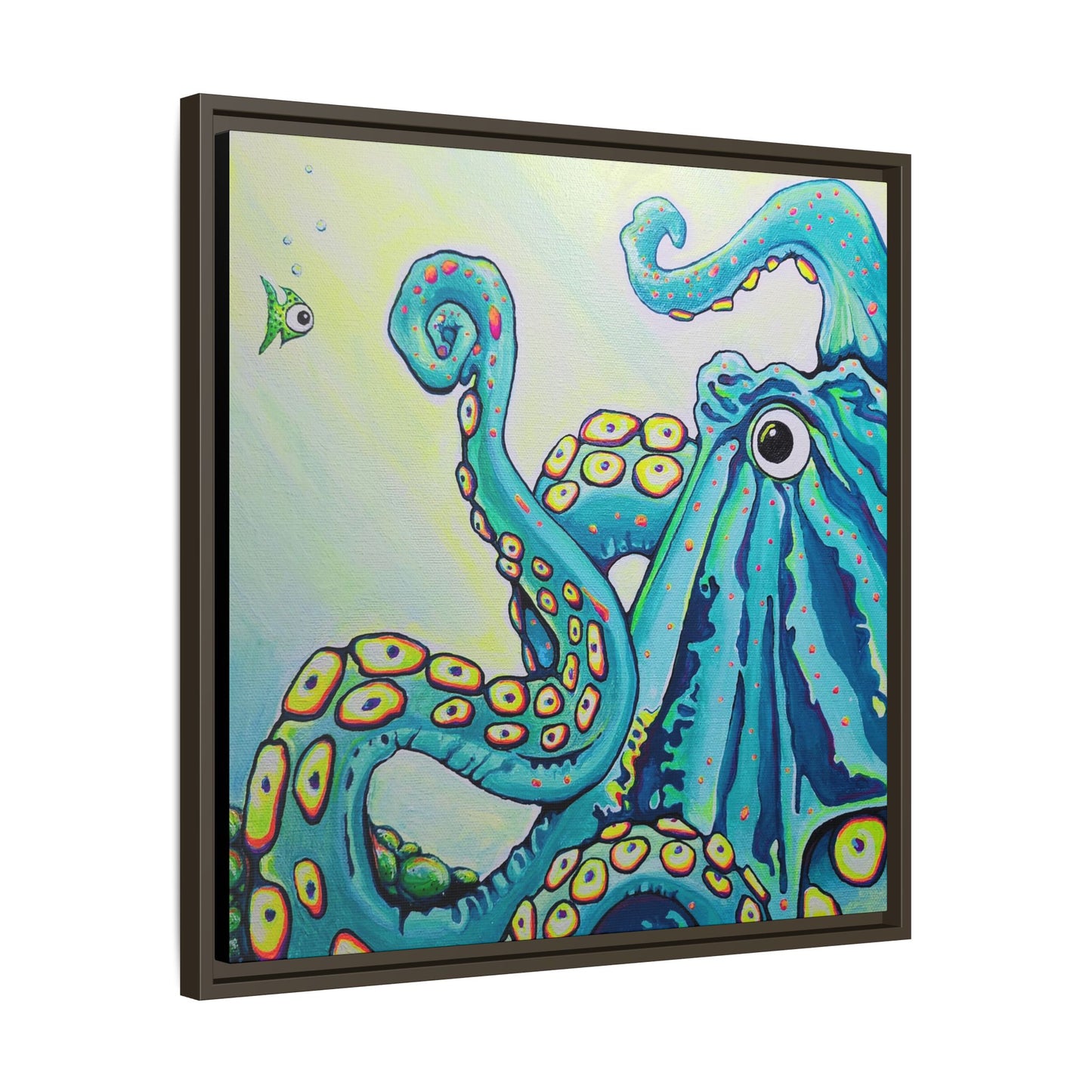 Framed Cyclops Octopus Canvas Print