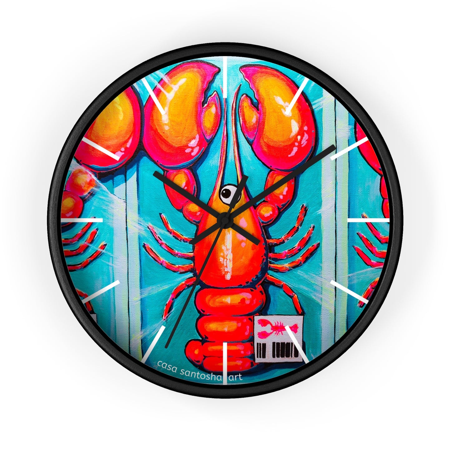 Fresh Neon Lobster Pop Art Wall Clock