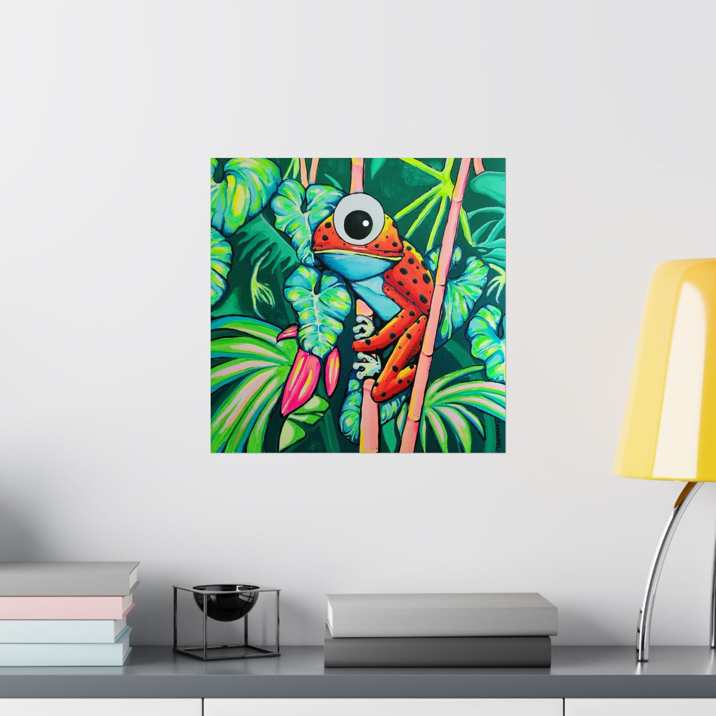 Cyclops Red Frog Giclée Art Poster