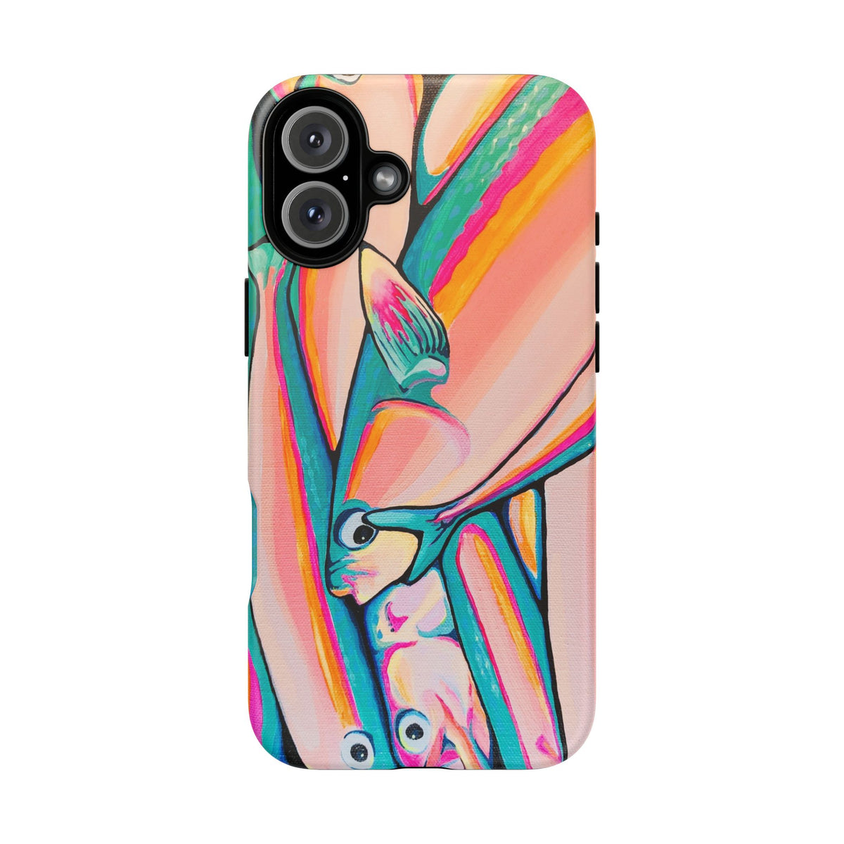 Neon Fish Tough Phone Case