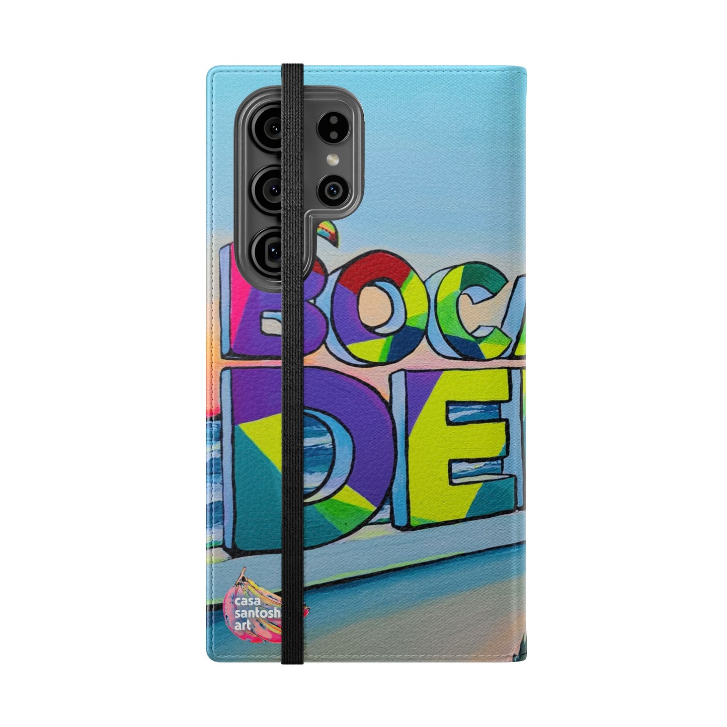Bocas Del Toro Sign Flip Phone Case – Wallet Cover with Card Slots