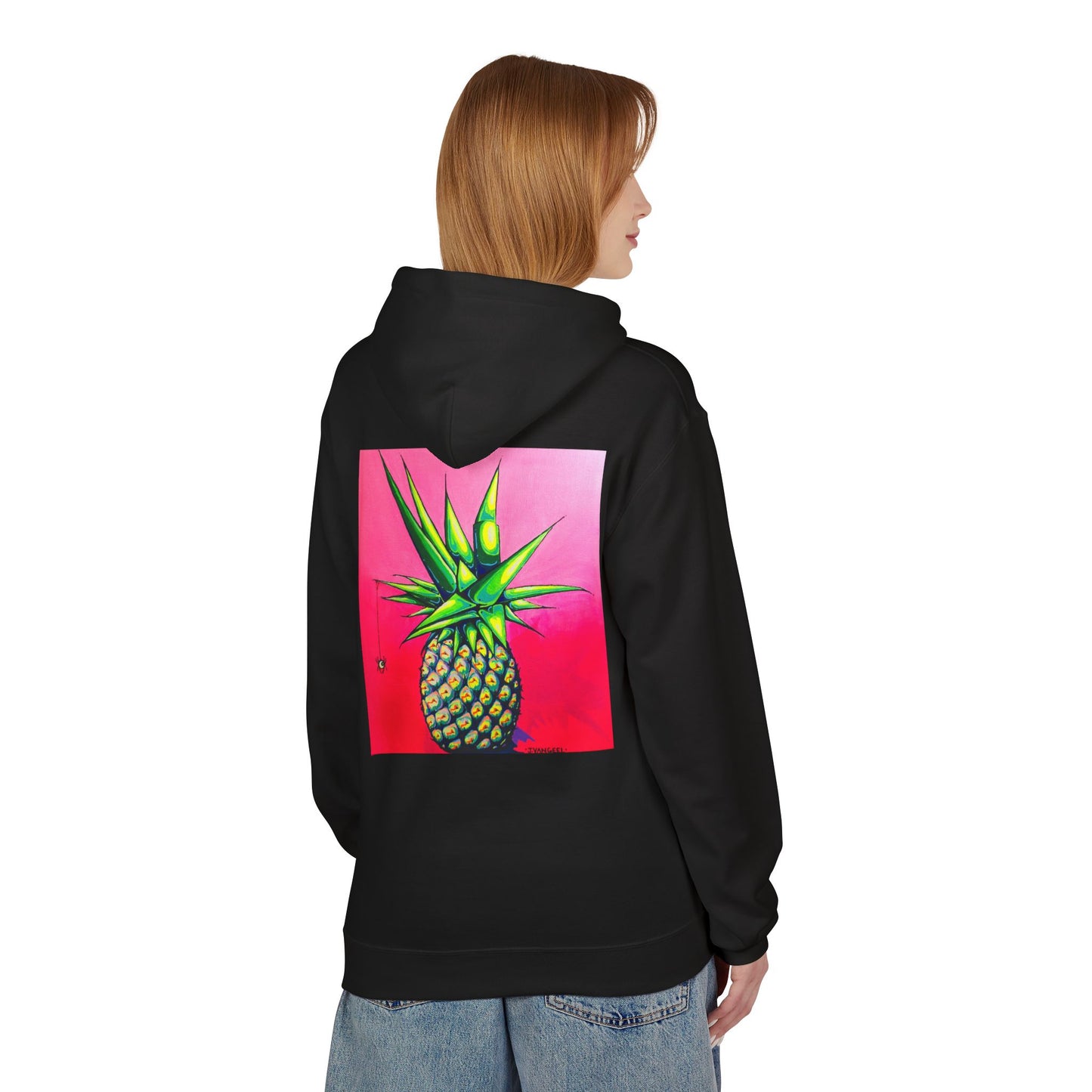 Unisex Neon Pineapple Soft Hoodie