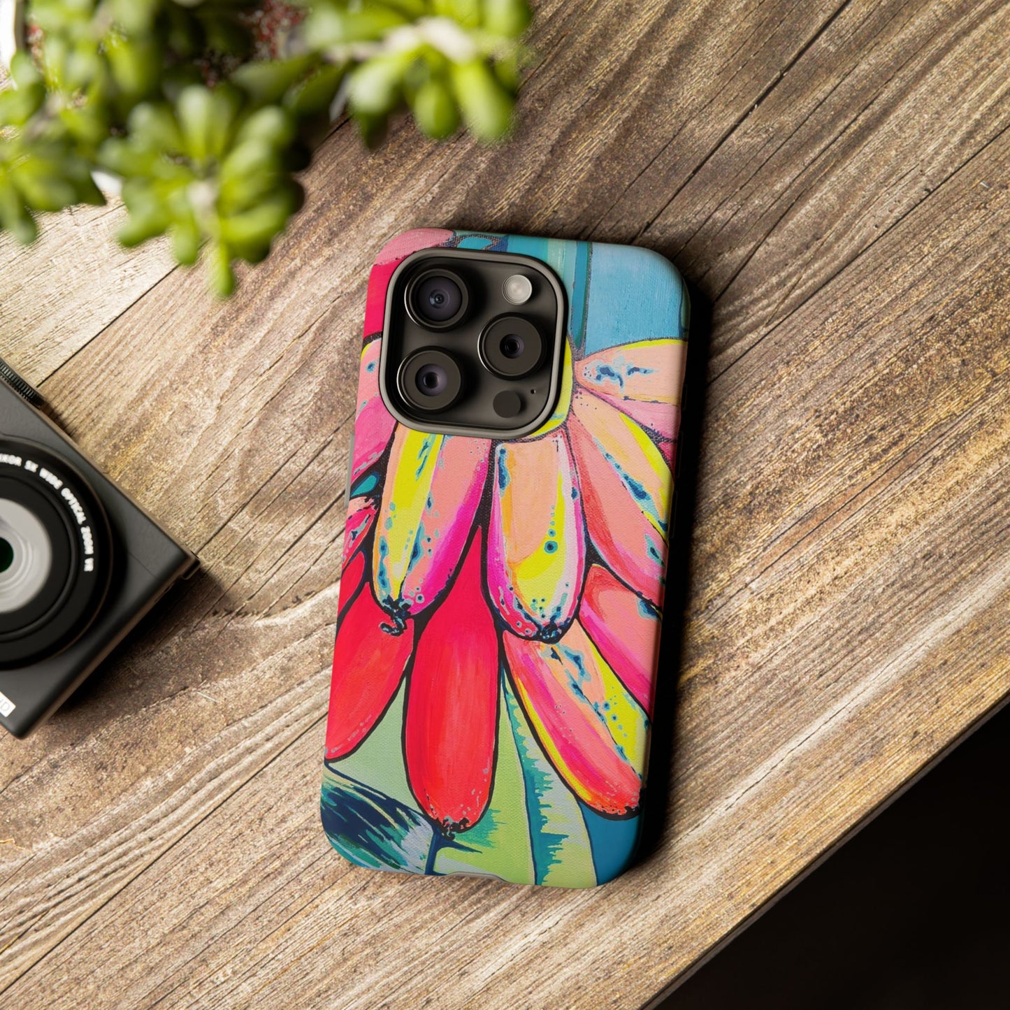 Neon Primitivo Bananas Tough Phone Case