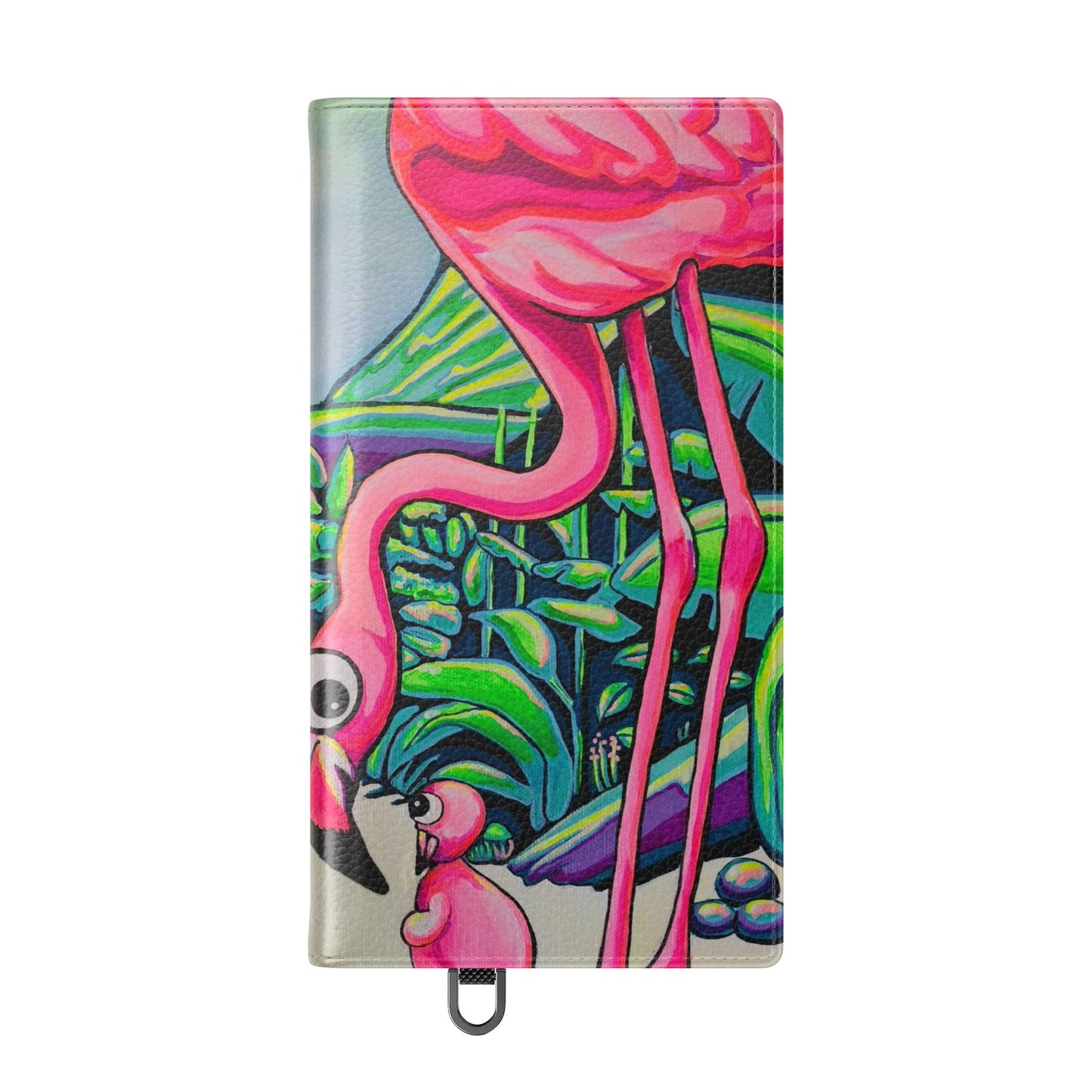 Cyclops Flamingo Family Flip Phone Case – Wallet Cover with Card Slots